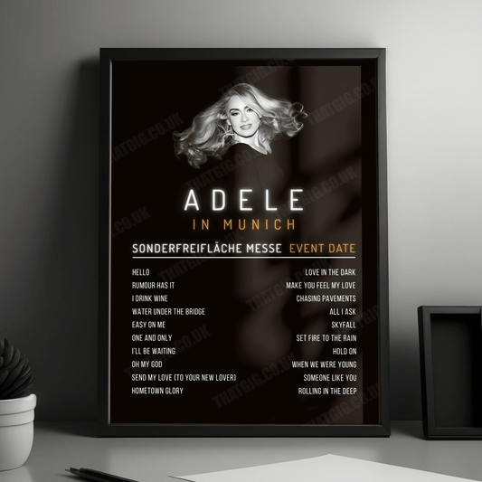 Adele Setlist Posters UK – Relive the '30' Tour in Print
