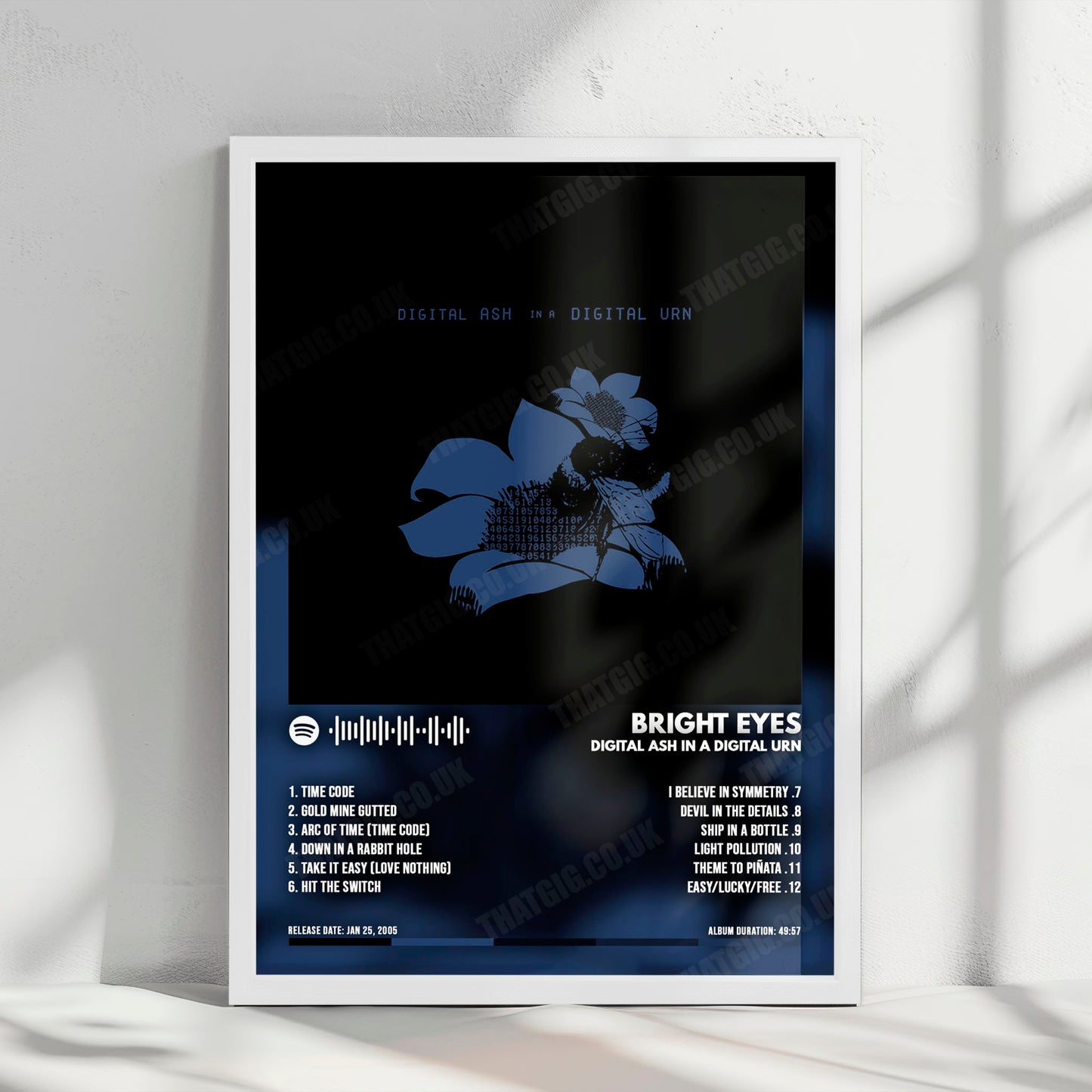 Bright Eyes "Digital Ash in a Digital Urn" Album Cover Poster - with Complete Tracklist
