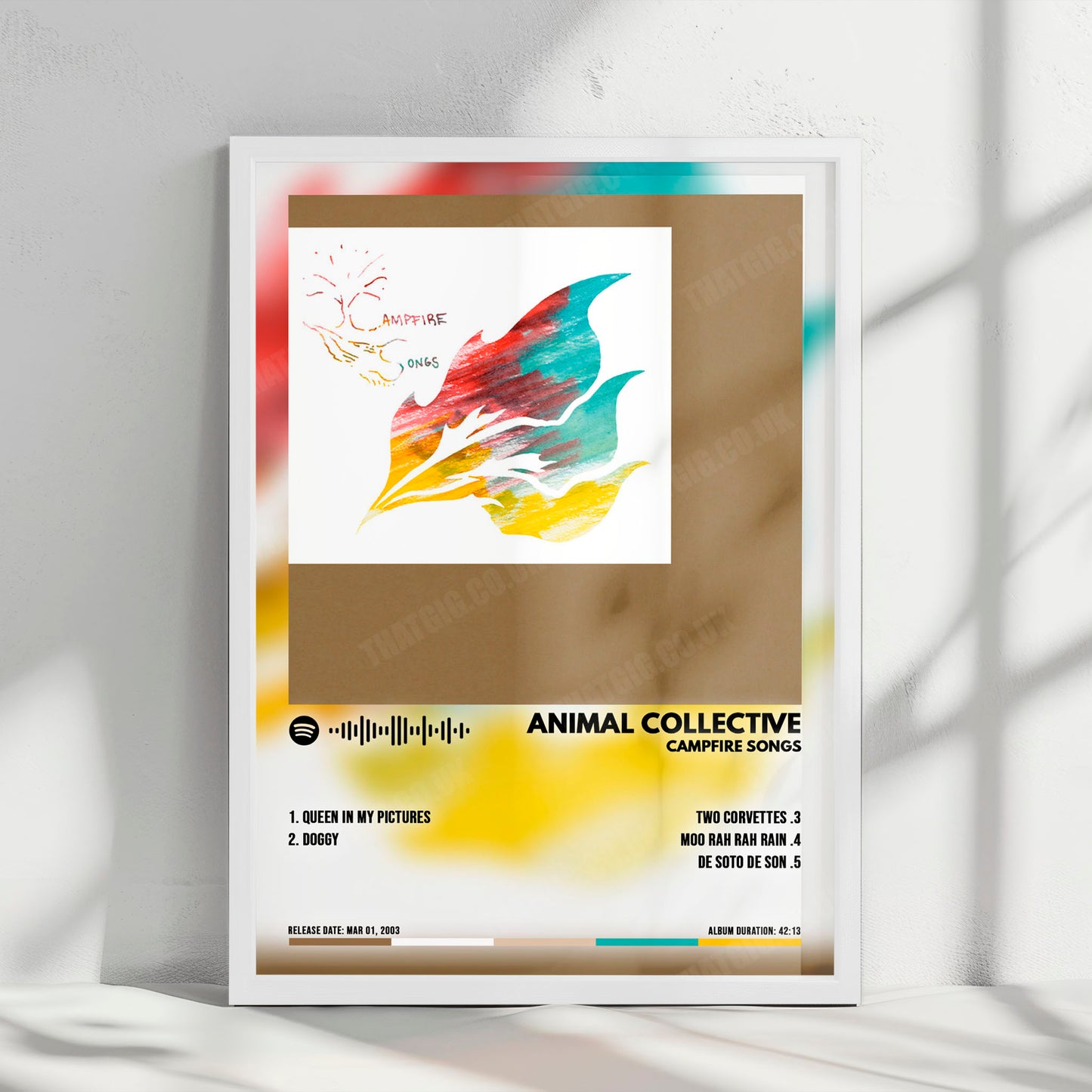 Animal Collective "Campfire Songs" Album Cover Poster - with Complete Tracklist