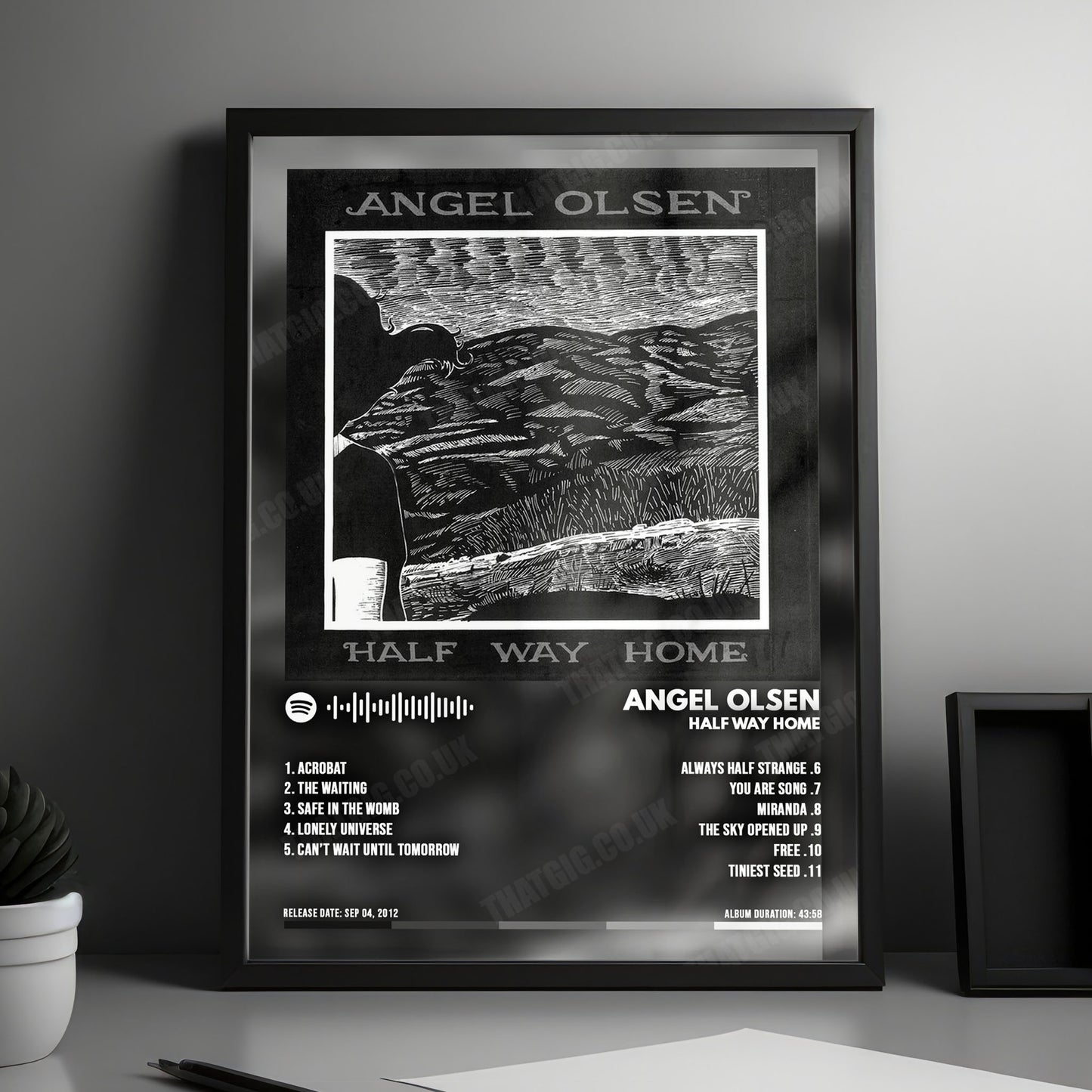 Angel Olsen "Half Way Home" Album Cover Poster - with Complete Tracklist