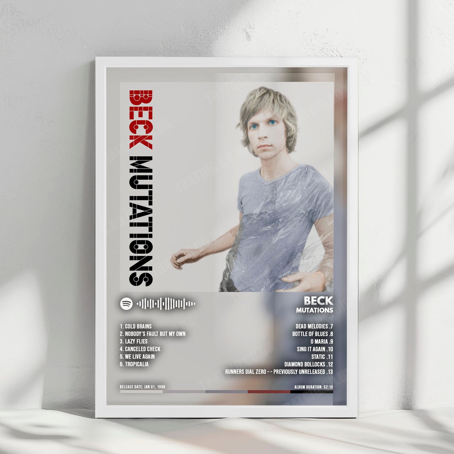 Beck "Mutations" Album Cover Poster - with Complete Tracklist