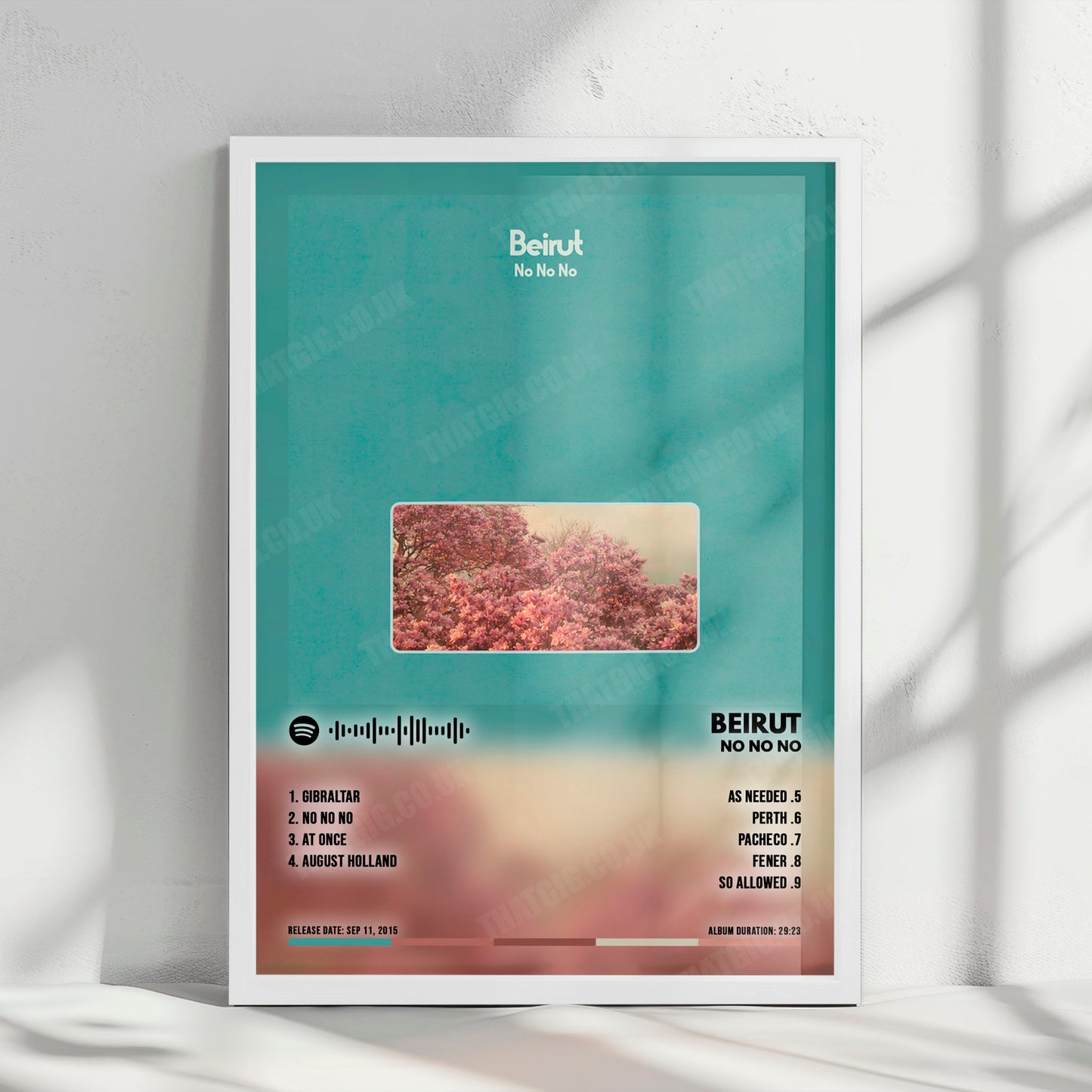 Beirut "No No No" Album Cover Poster - with Complete Tracklist