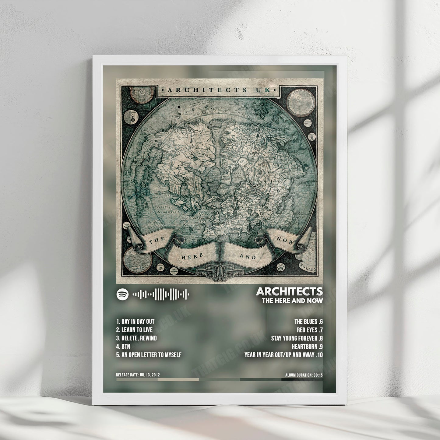 Architects "The Here and Now" Album Cover Poster - with Complete Tracklist
