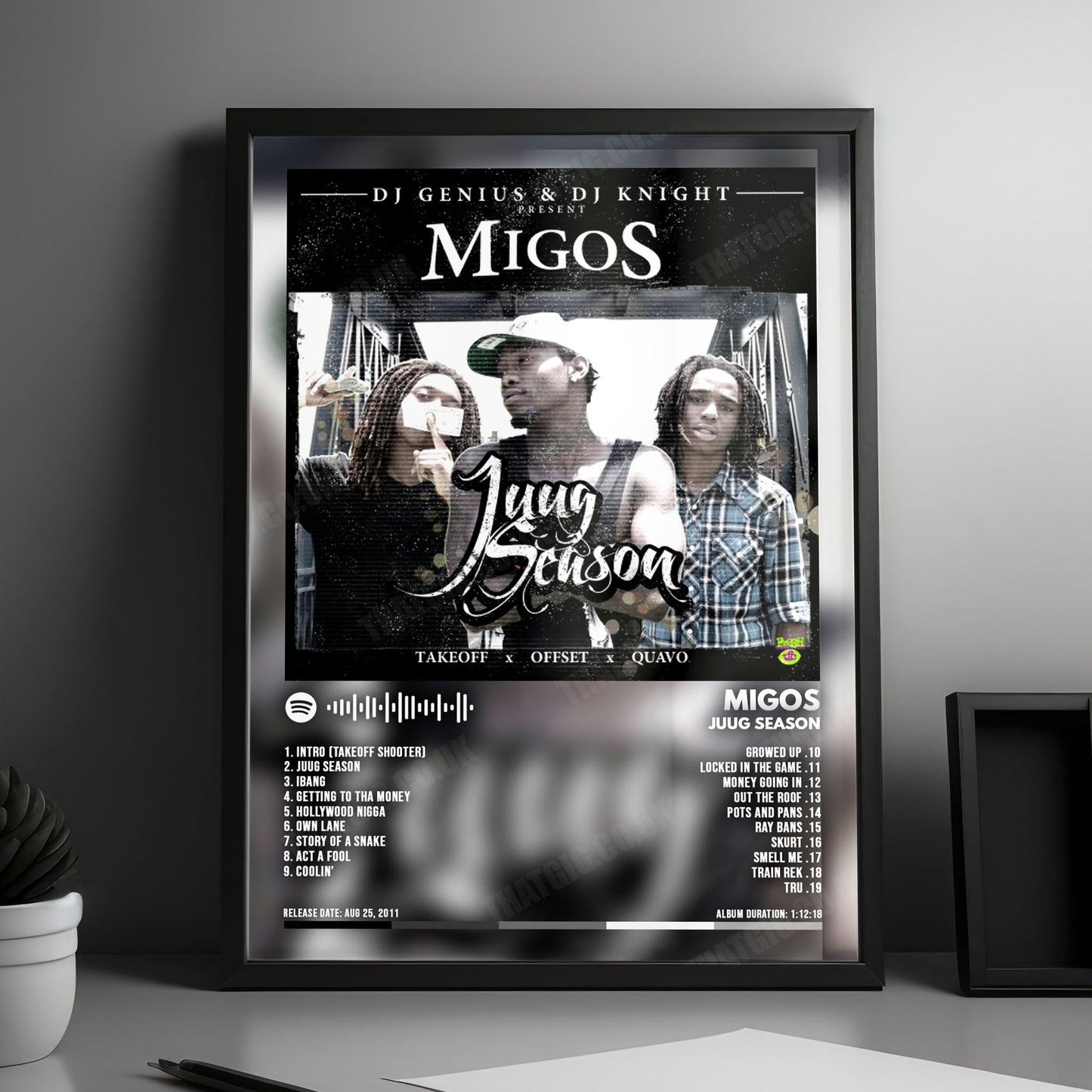 Migos "Juug Season" Album Cover Poster - with Complete Tracklist