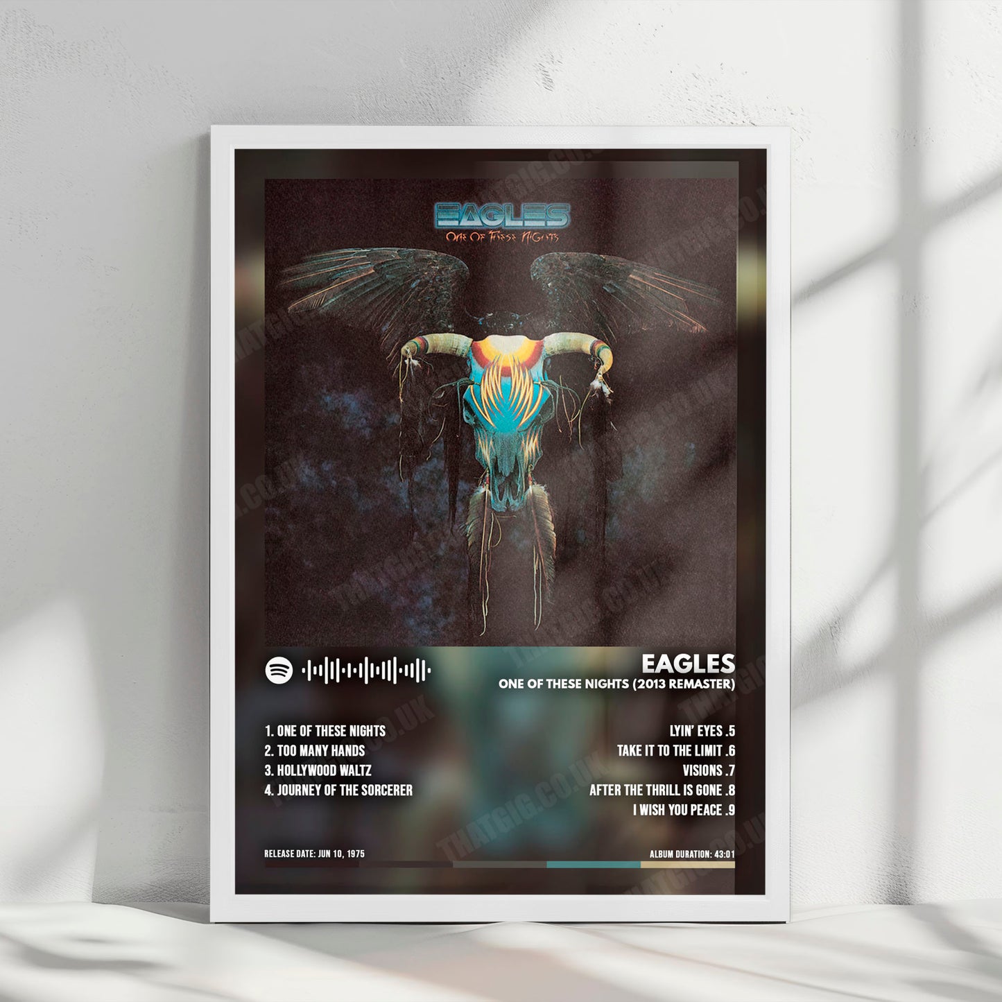 Eagles "One of These Nights (2013 Remaster)" Album Cover Poster - with Complete Tracklist
