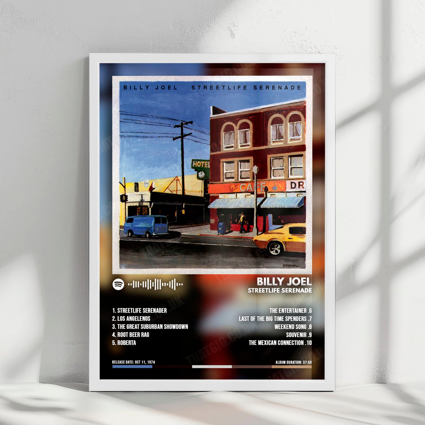 Billy Joel "Streetlife Serenade" Album Cover Poster - with Complete Tracklist