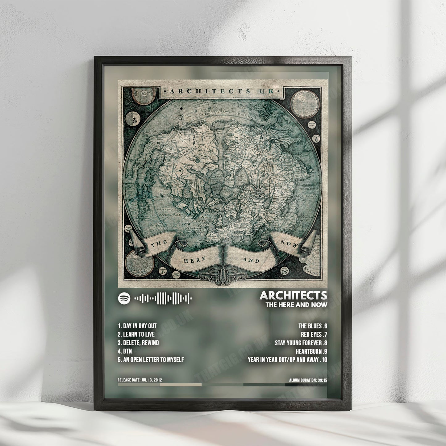 Architects "The Here and Now" Album Cover Poster - with Complete Tracklist