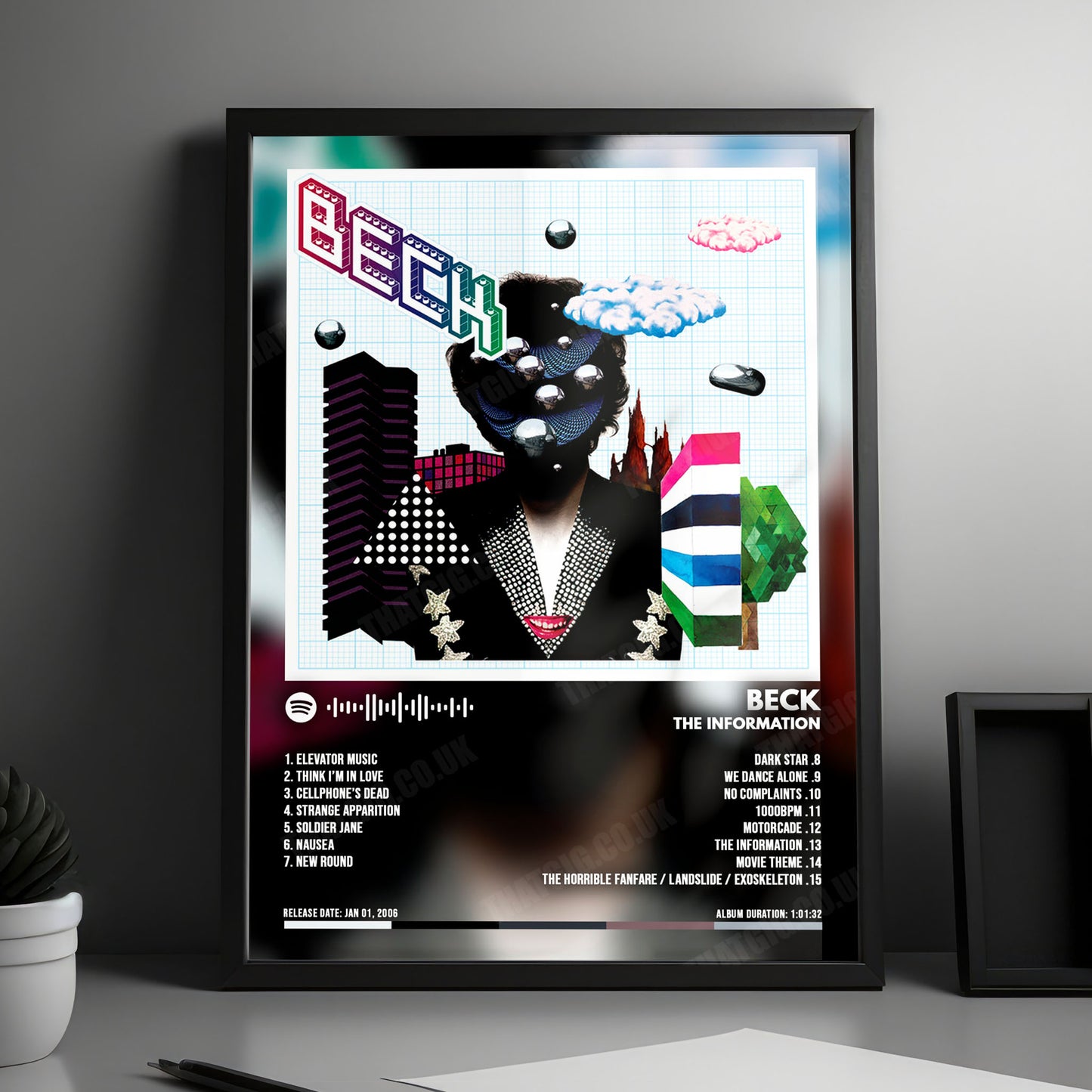 Beck "The Information" Album Cover Poster - with Complete Tracklist