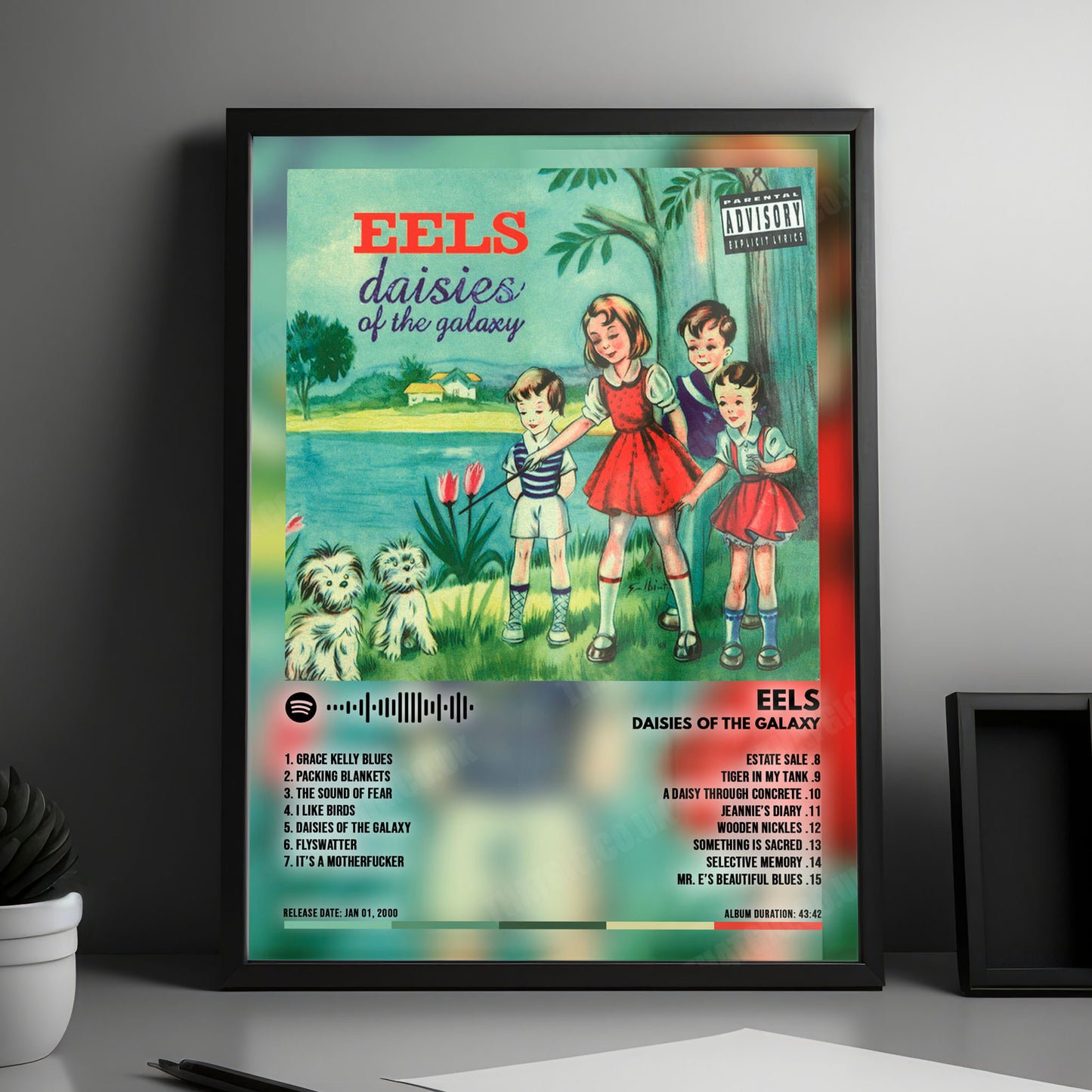 Eels "Daisies Of The Galaxy" Album Cover Poster - with Complete Tracklist