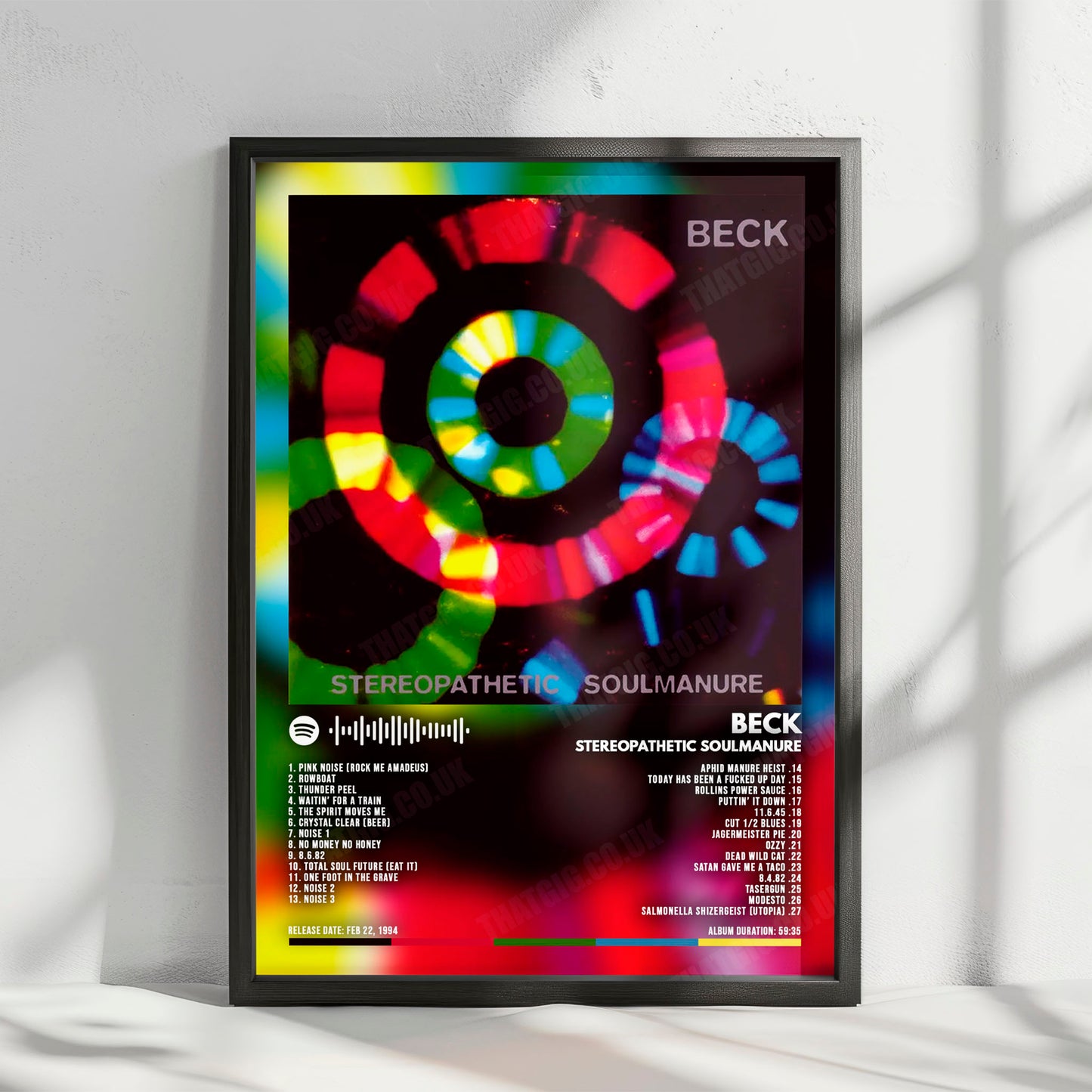 Beck "Stereopathetic Soulmanure" Album Cover Poster - with Complete Tracklist