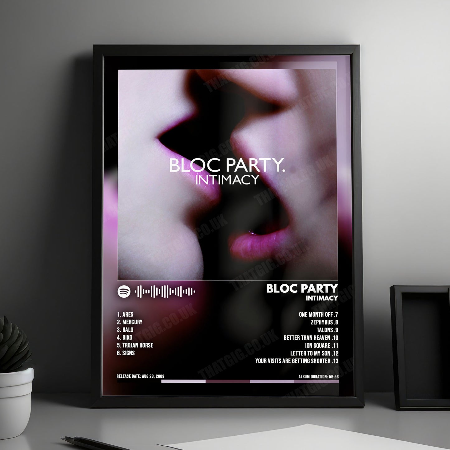 Bloc Party "Intimacy" Album Cover Poster - with Complete Tracklist
