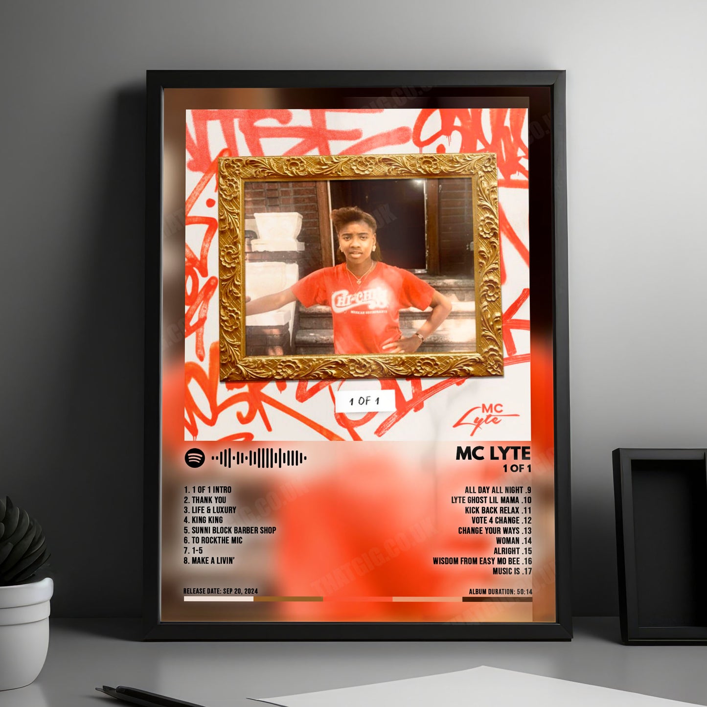 MC Lyte "1 of 1" Album Cover Poster - with Complete Tracklist