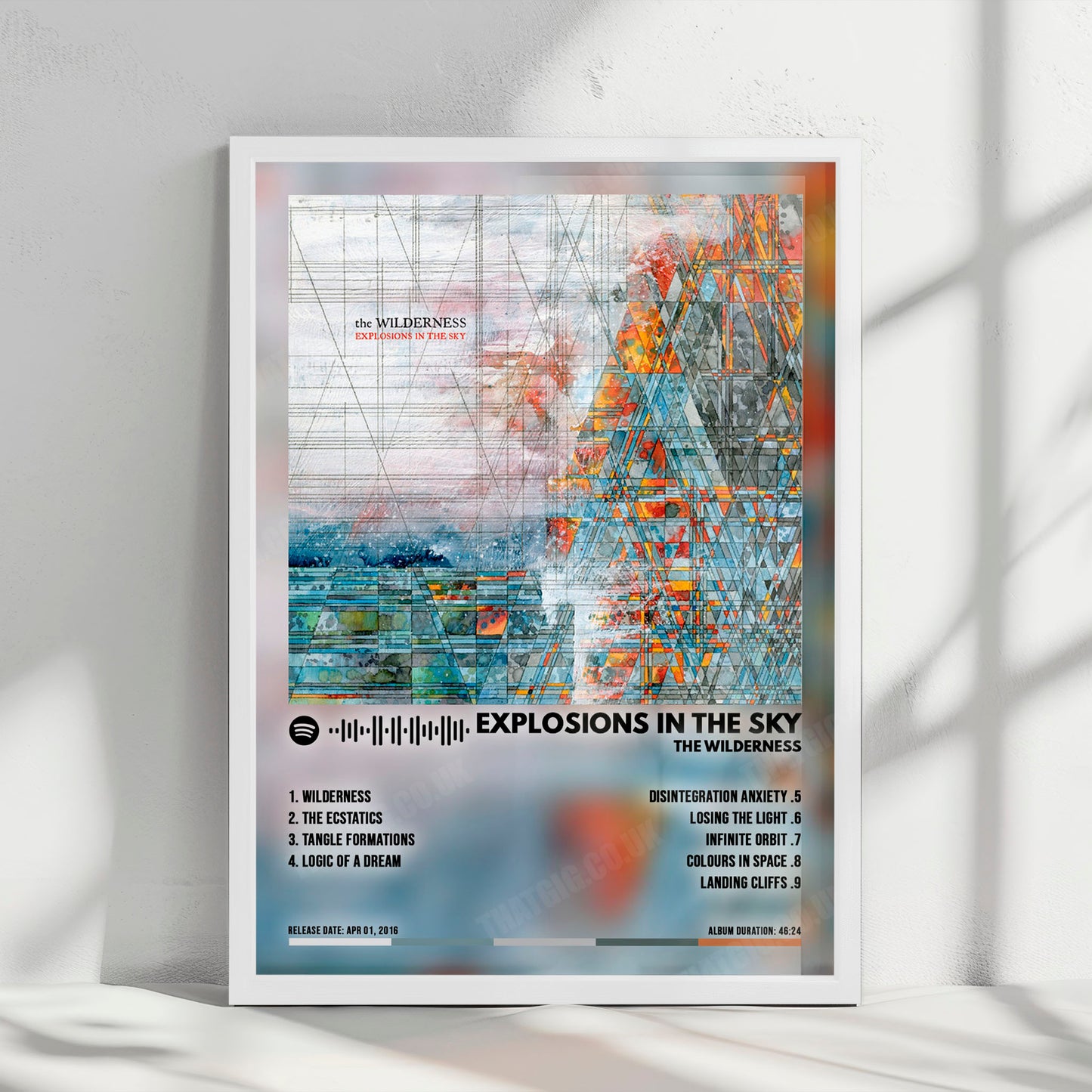 Explosions in the Sky "The Wilderness" Album Cover Poster - with Complete Tracklist