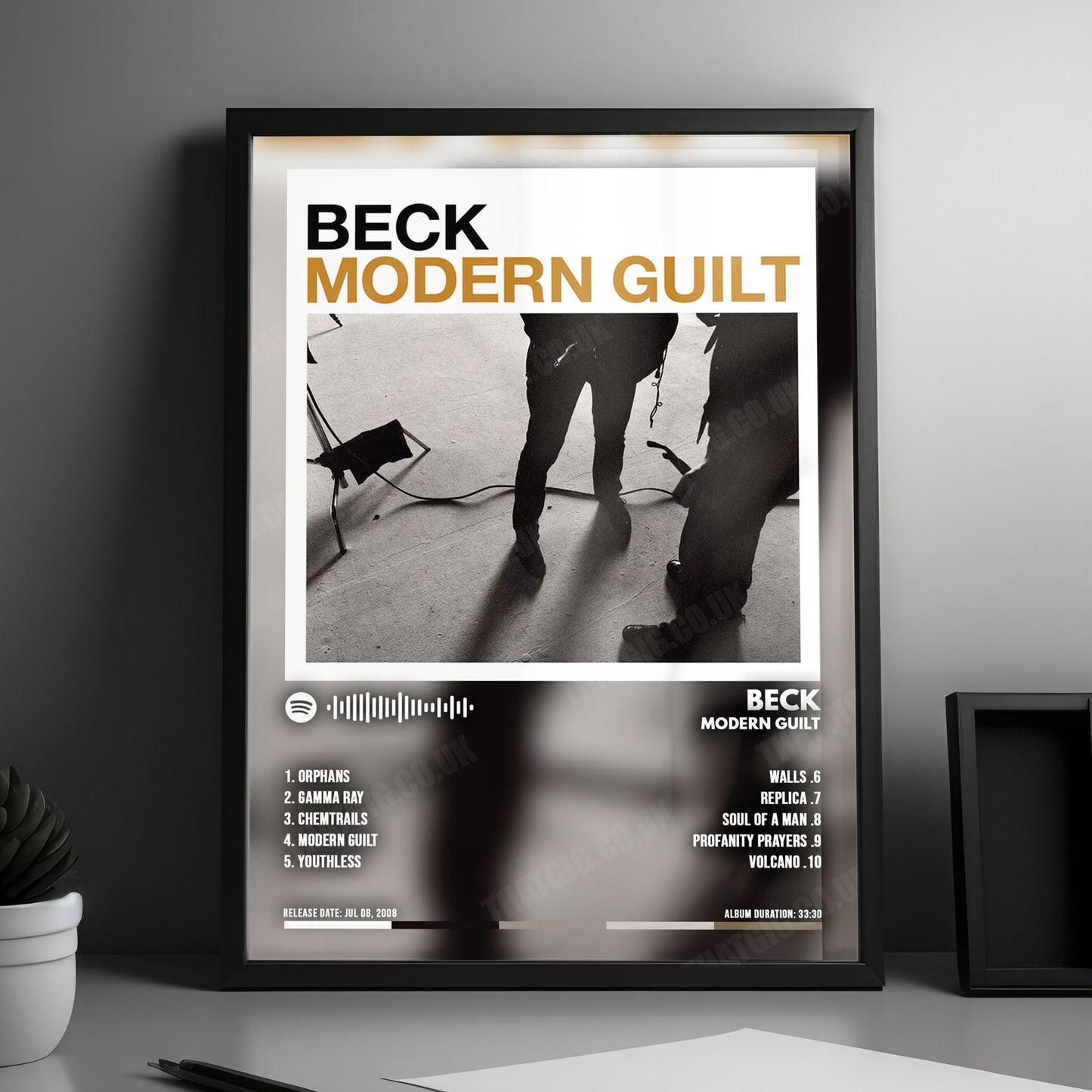 Beck "Modern Guilt" Album Cover Poster - with Complete Tracklist