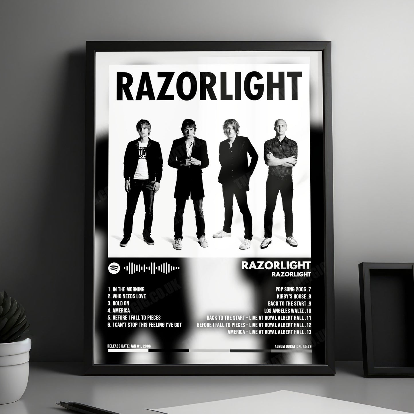 Razorlight "Razorlight" Album Cover Poster - with Complete Tracklist
