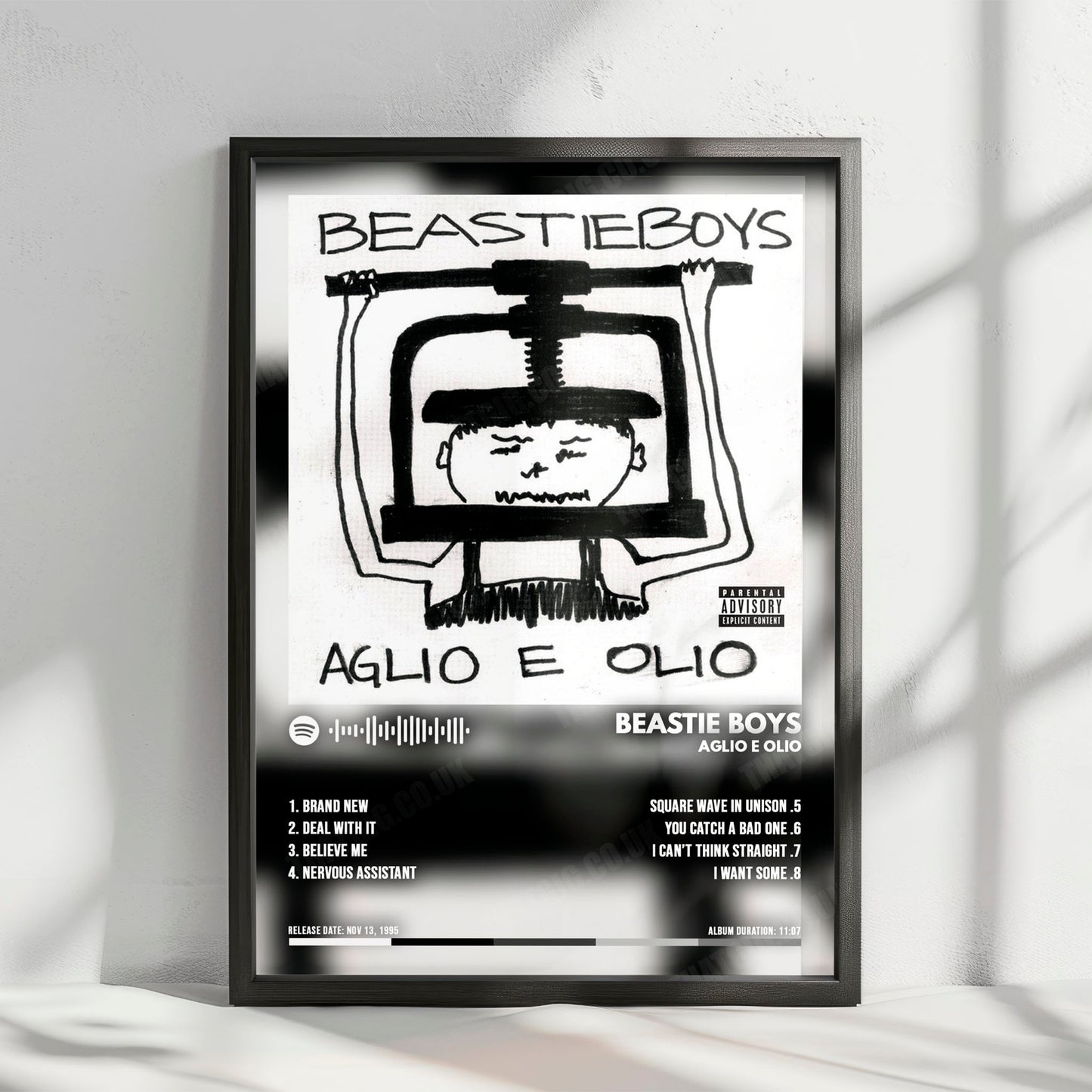 Beastie Boys "Aglio E Olio" Album Cover Poster - with Complete Tracklist
