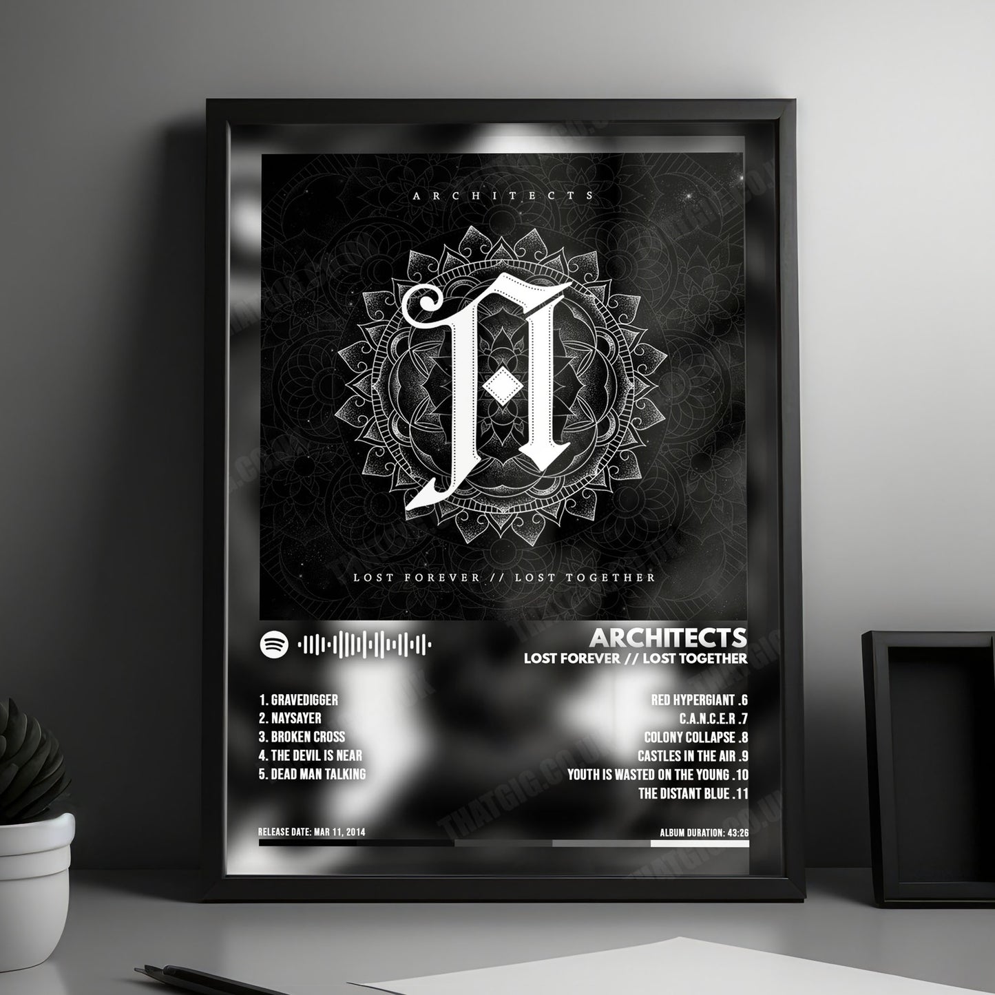 Architects "Lost Forever Lost Together" Album Cover Poster - with Complete Tracklist