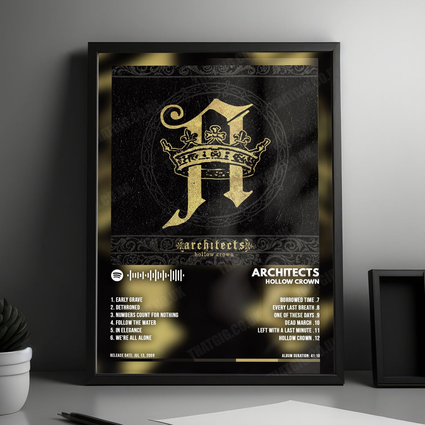 Architects "Hollow Crown" Album Cover Poster - with Complete Tracklist