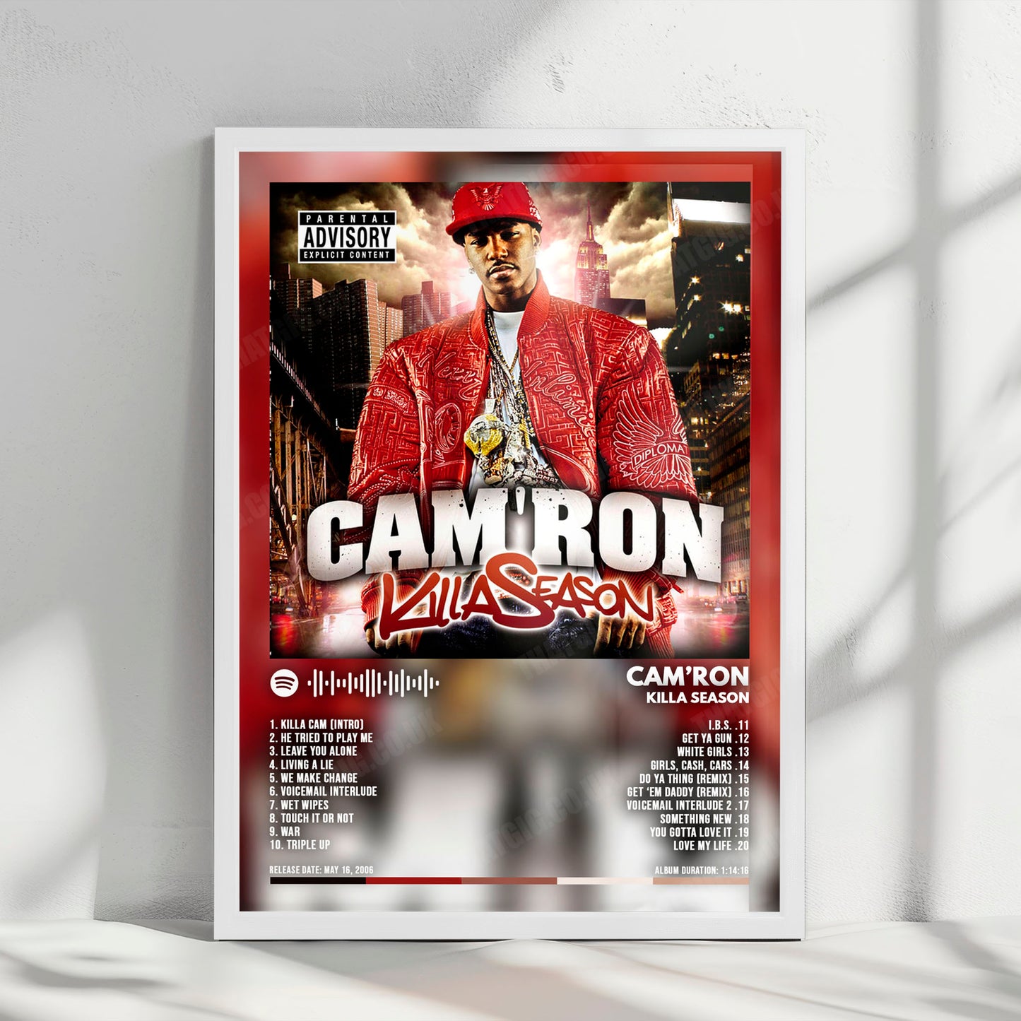 Camron "Killa Season" Album Cover Poster - with Complete Tracklist