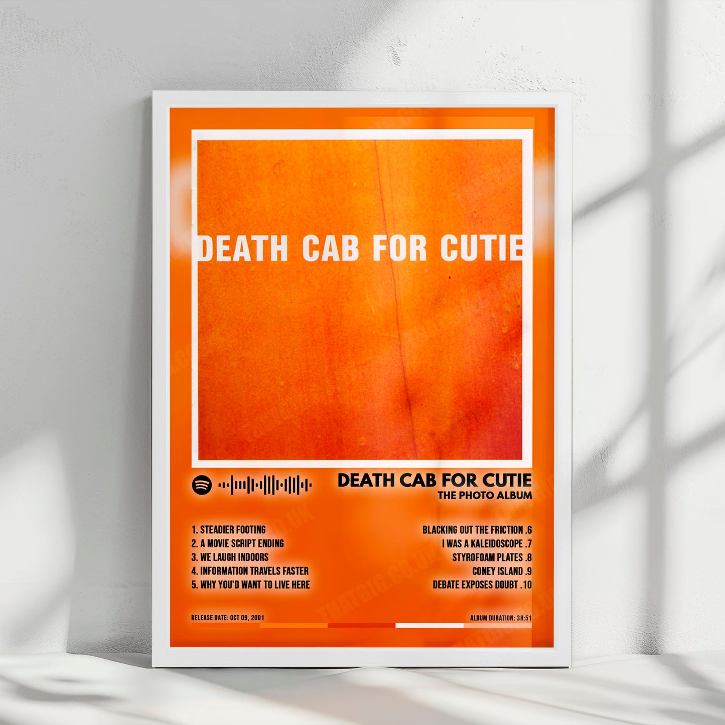 Death Cab for Cutie "The Photo Album" Album Cover Poster - with Complete Tracklist