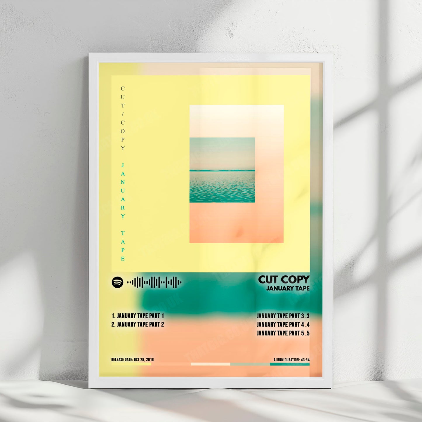 Cut Copy "January Tape" Album Cover Poster - with Complete Tracklist