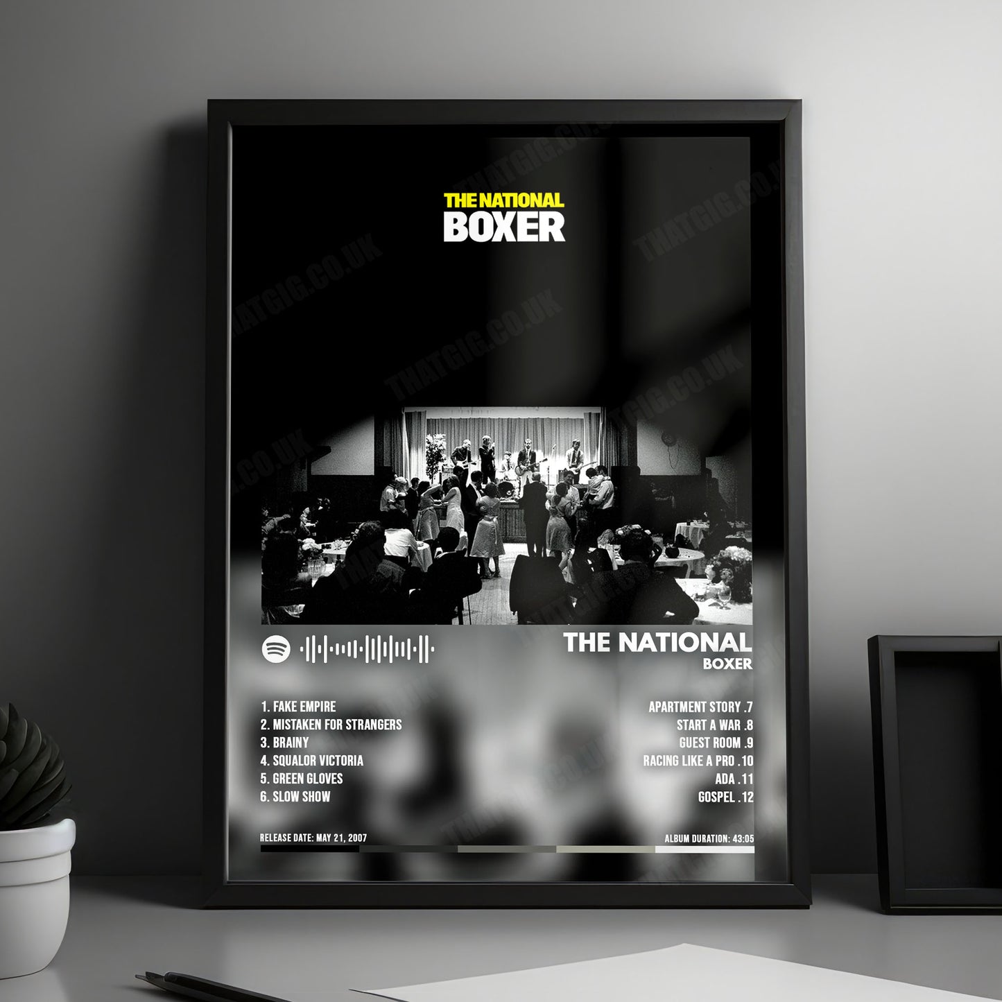 The National "Boxer " Album Cover Poster - with Complete Tracklist