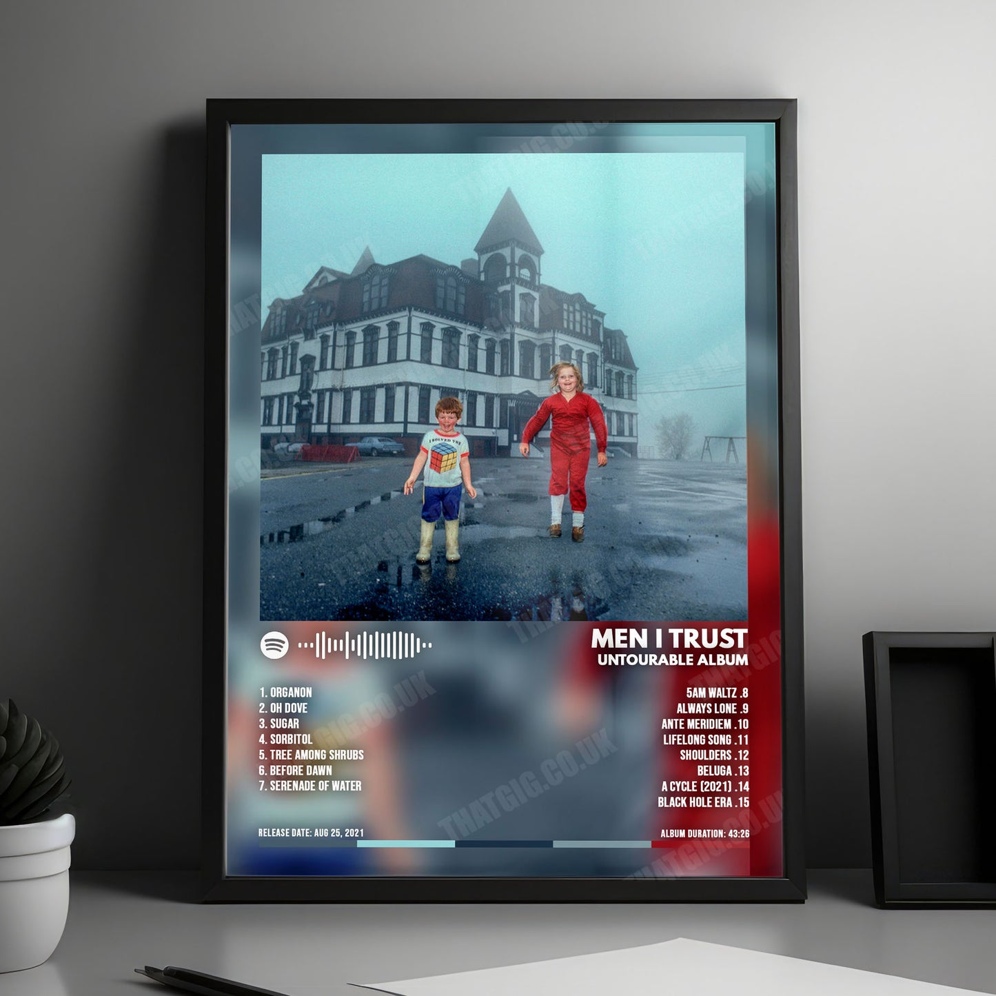 Men I Trust "Untourable Album" Album Cover Poster - with Complete Tracklist