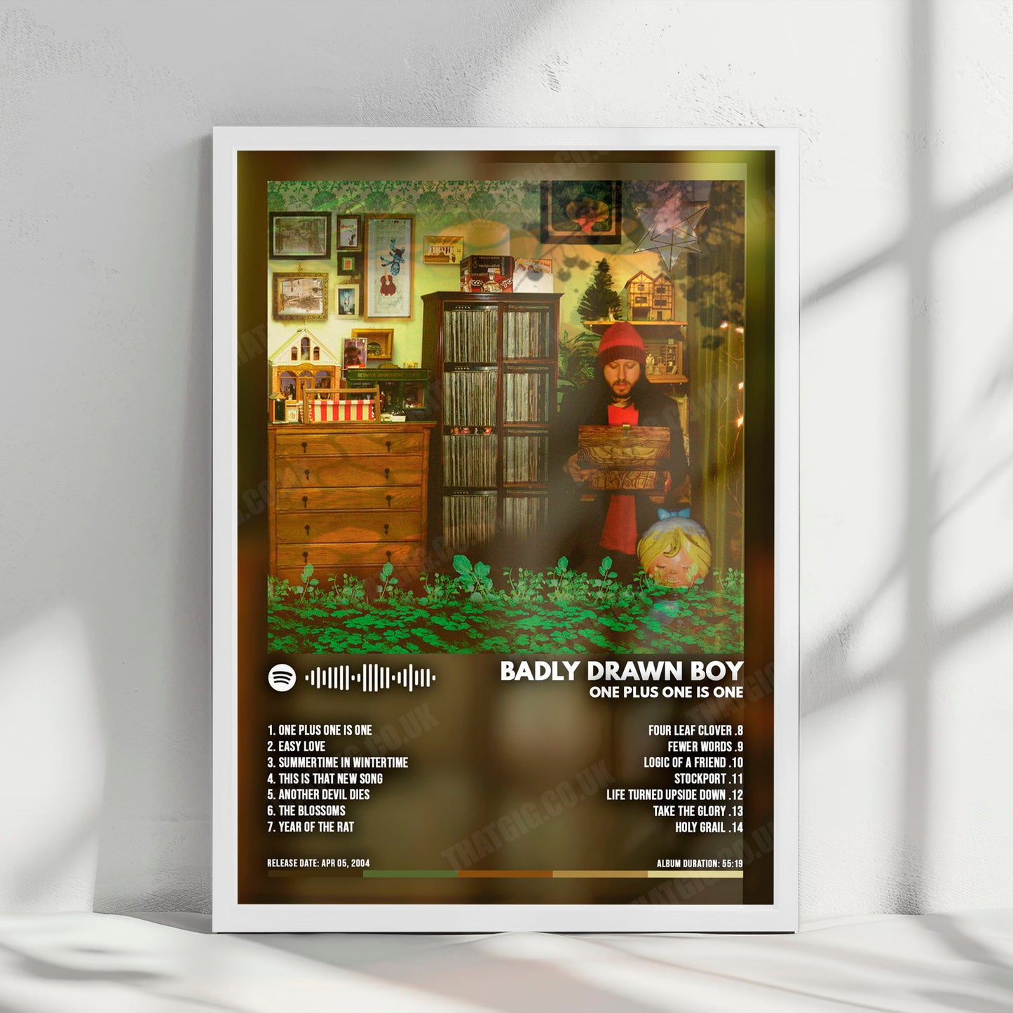 Badly Drawn Boy "Boy One Plus One Is One" Album Cover Poster - with Complete Tracklist