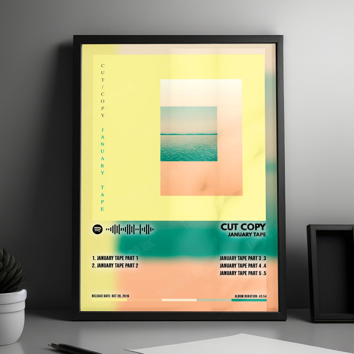 Cut Copy "January Tape" Album Cover Poster - with Complete Tracklist