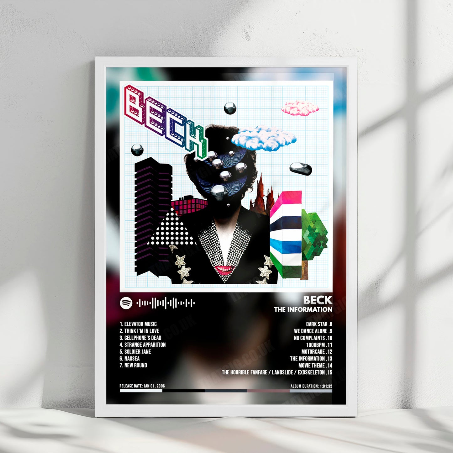 Beck "The Information" Album Cover Poster - with Complete Tracklist