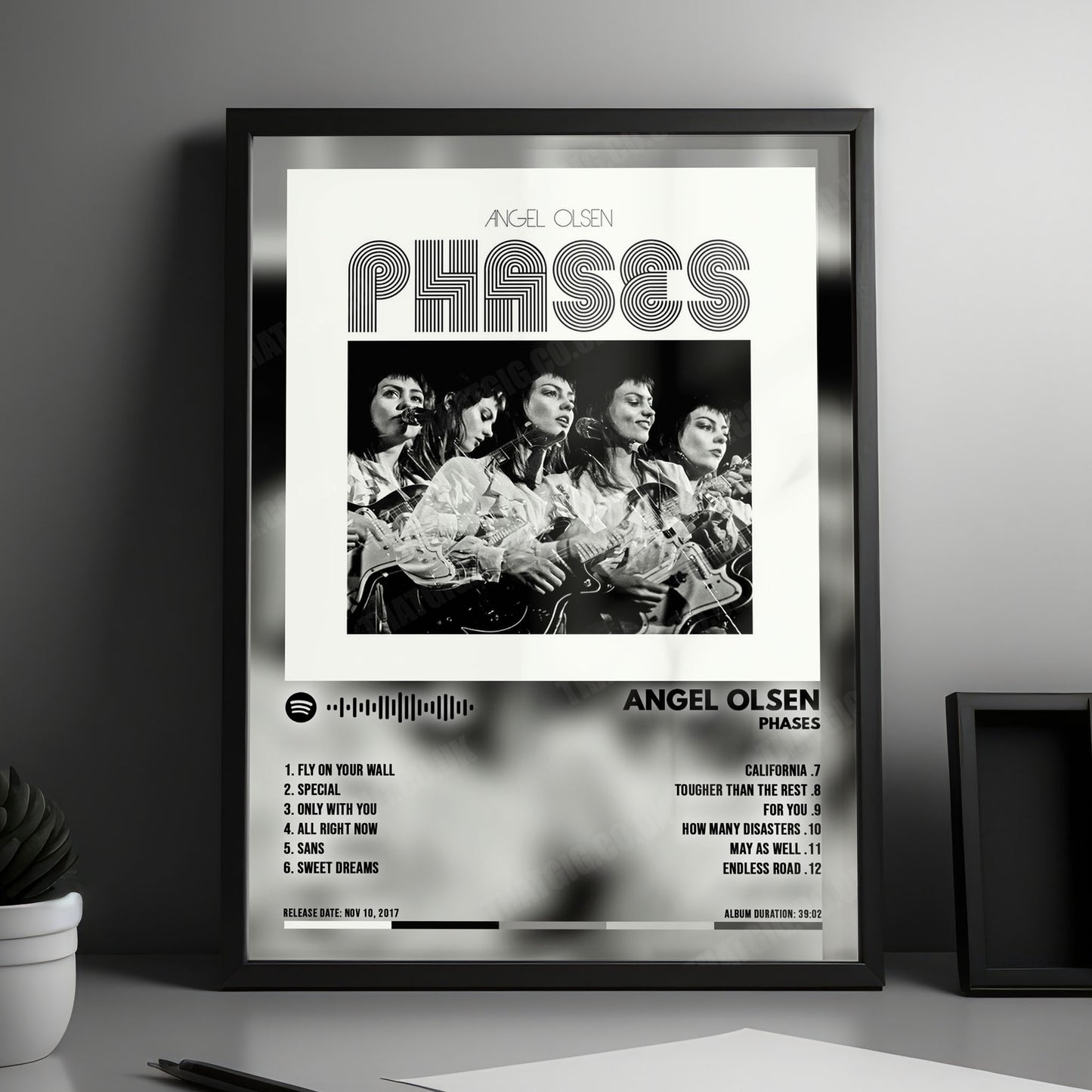 Angel Olsen "Phases" Album Cover Poster - with Complete Tracklist