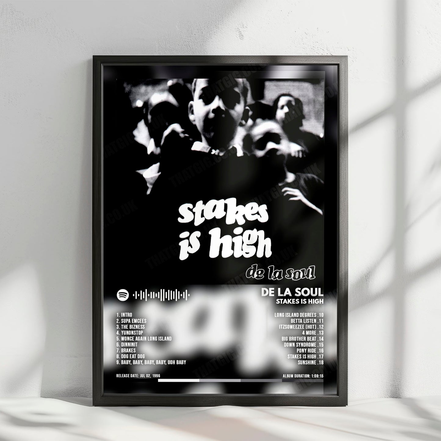 De La Soul "Stakes Is High" Album Cover Poster - with Complete Tracklist