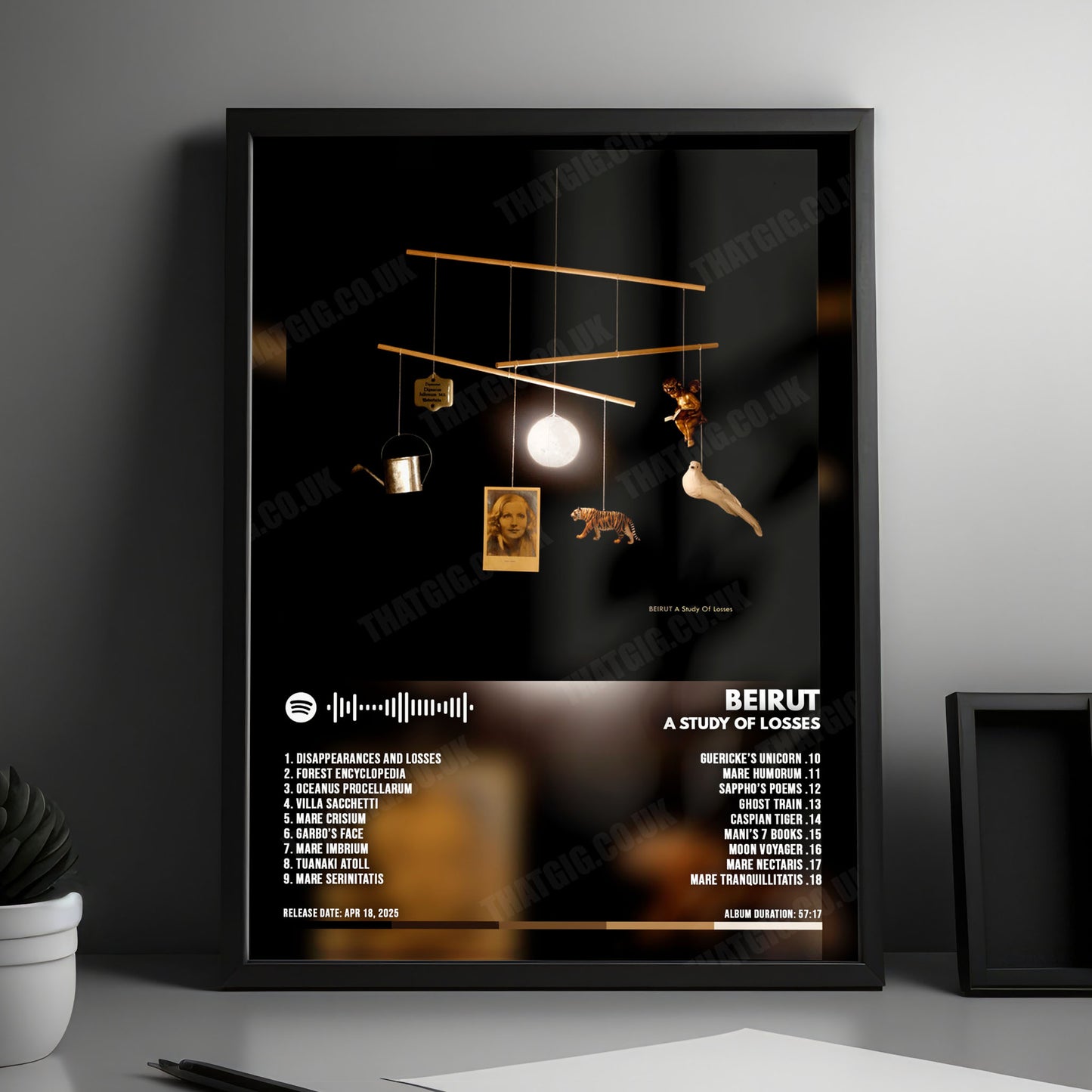 Beirut "A Study of Losses" Album Cover Poster - with Complete Tracklist