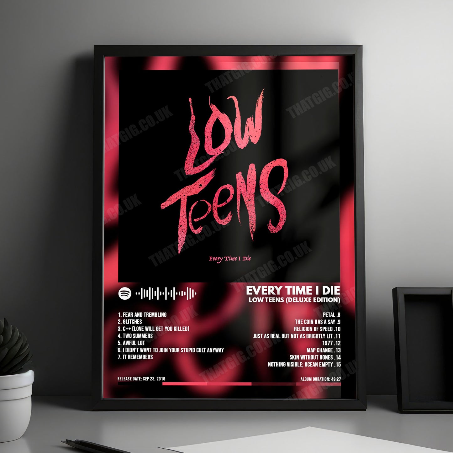 Every Time I Die "Low Teens" Album Cover Poster - with Complete Tracklist