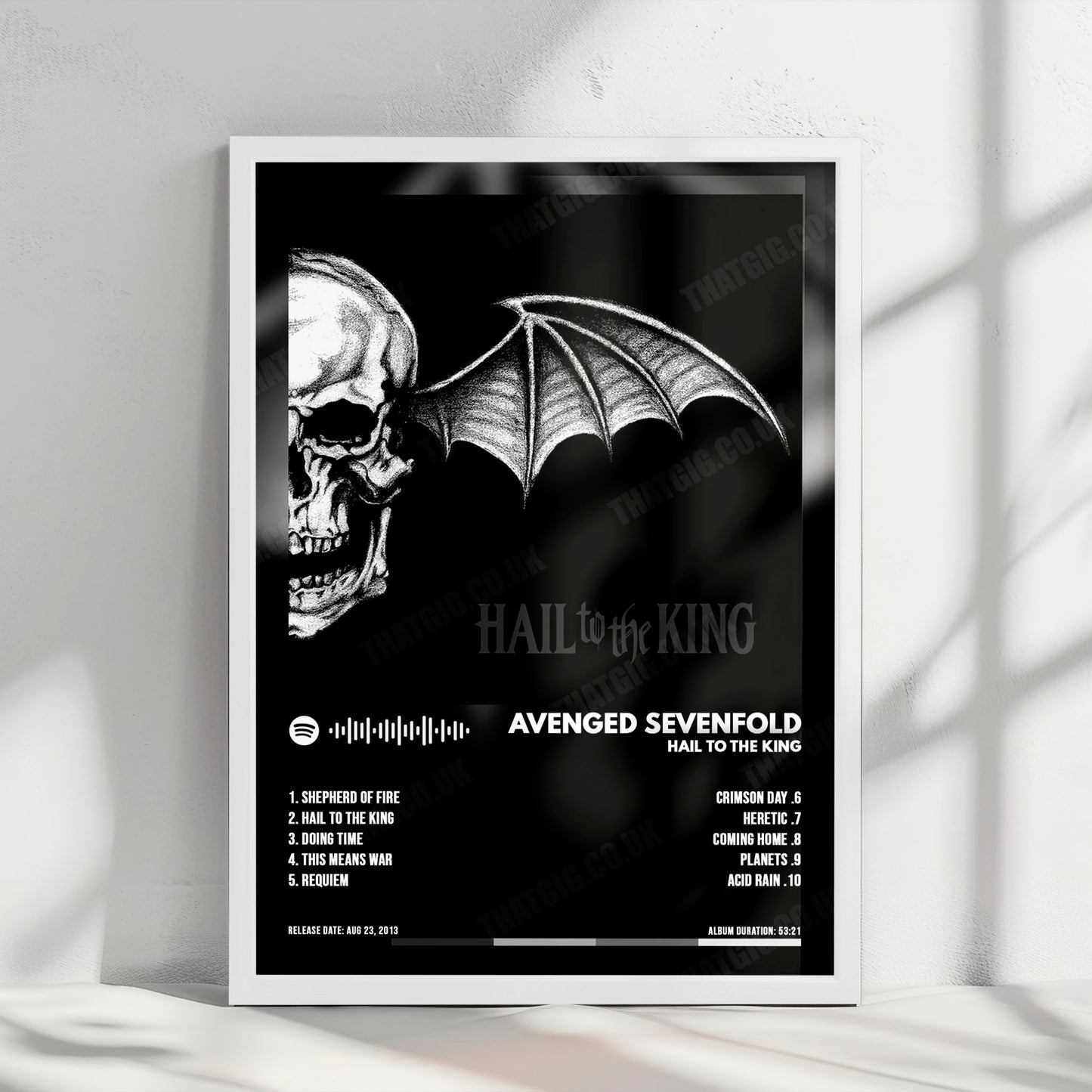 Avenged Sevenfold "Hail to the King" Album Cover Poster - with Complete Tracklist