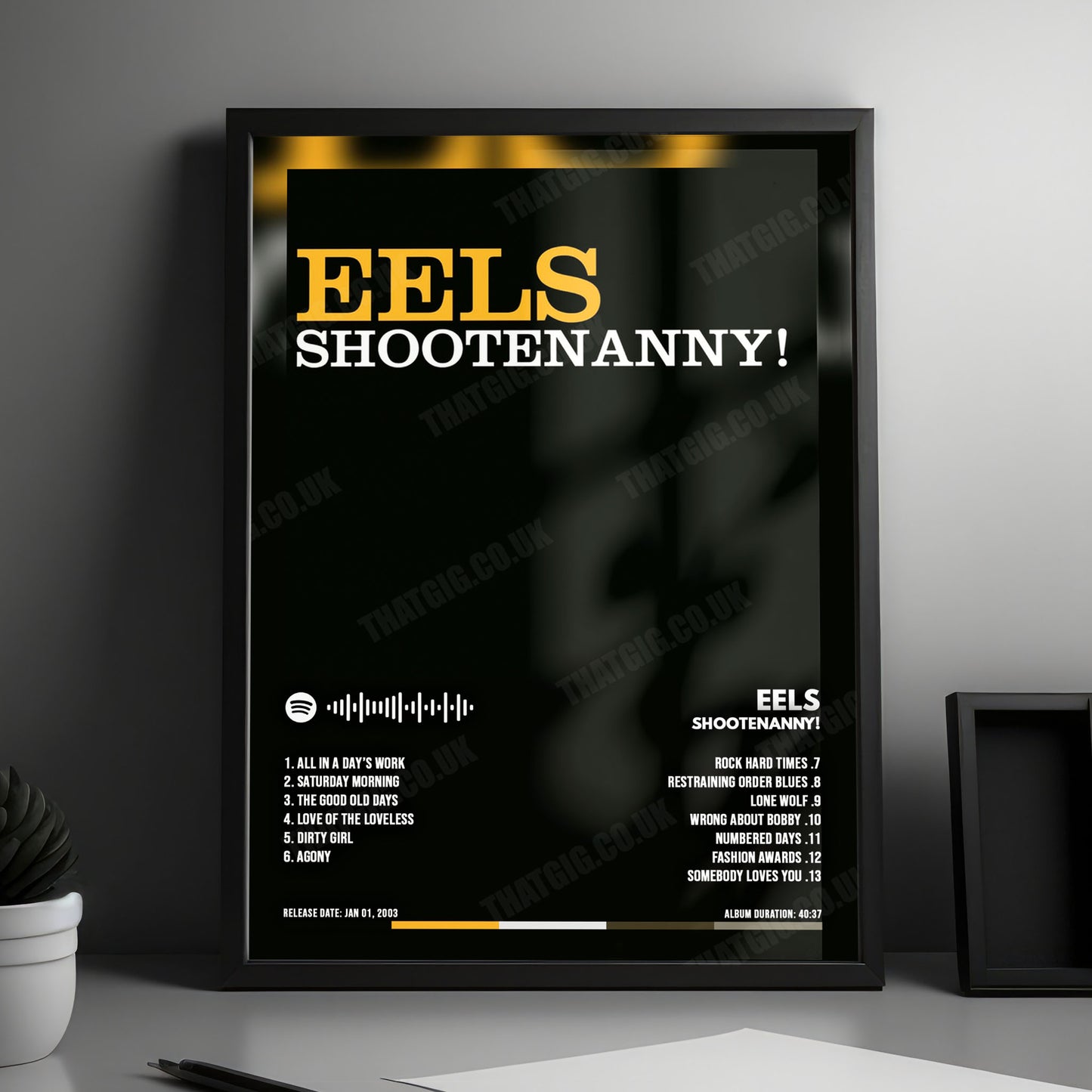 Eels "Shootenanny!" Album Cover Poster - with Complete Tracklist