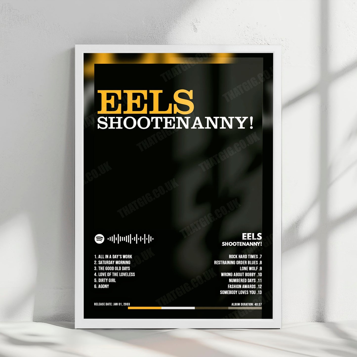 Eels "Shootenanny!" Album Cover Poster - with Complete Tracklist