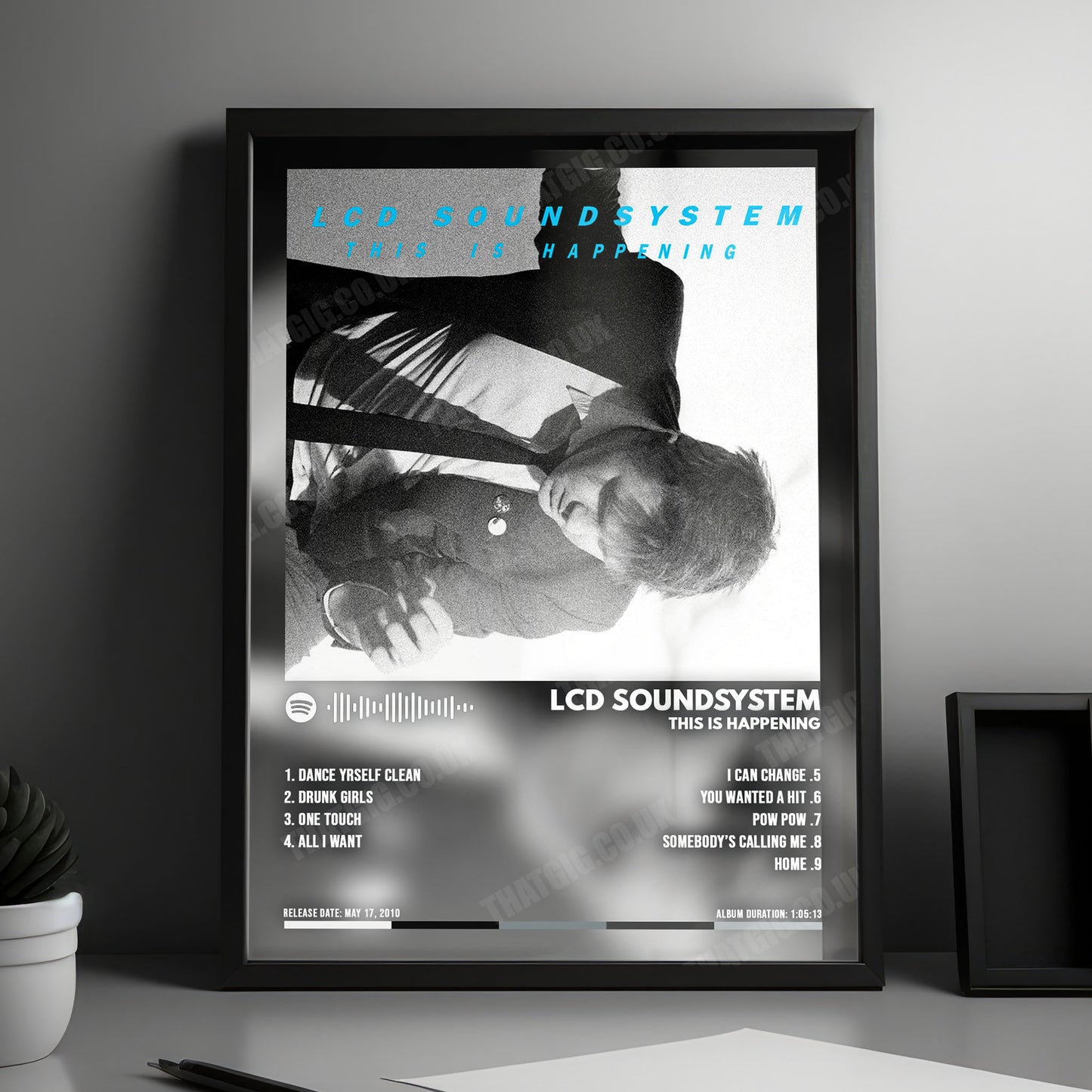 LCD Soundsystem "This Is Happening" Album Cover Poster - with Complete Tracklist