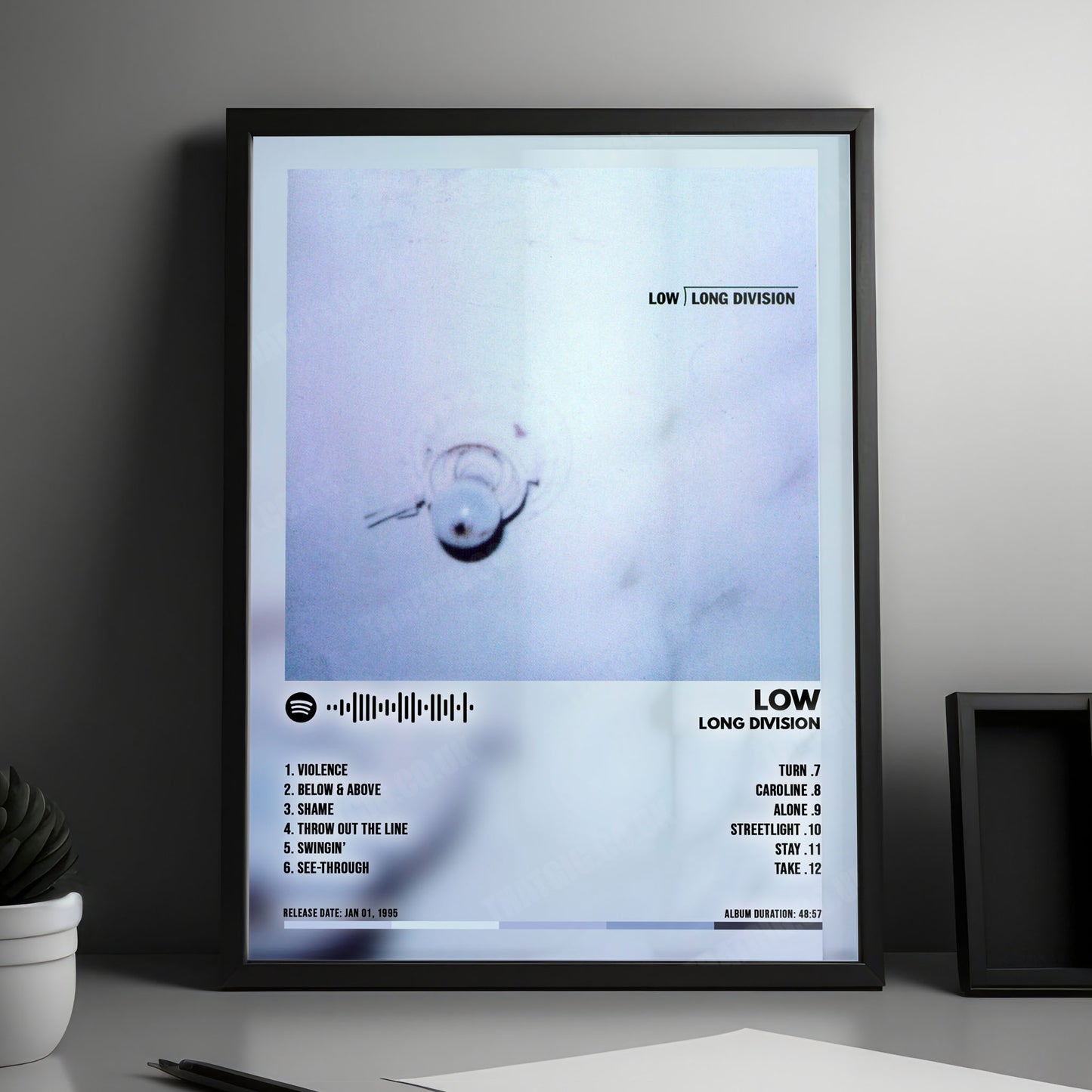 Low "Long Division" Album Cover Poster - with Complete Tracklist