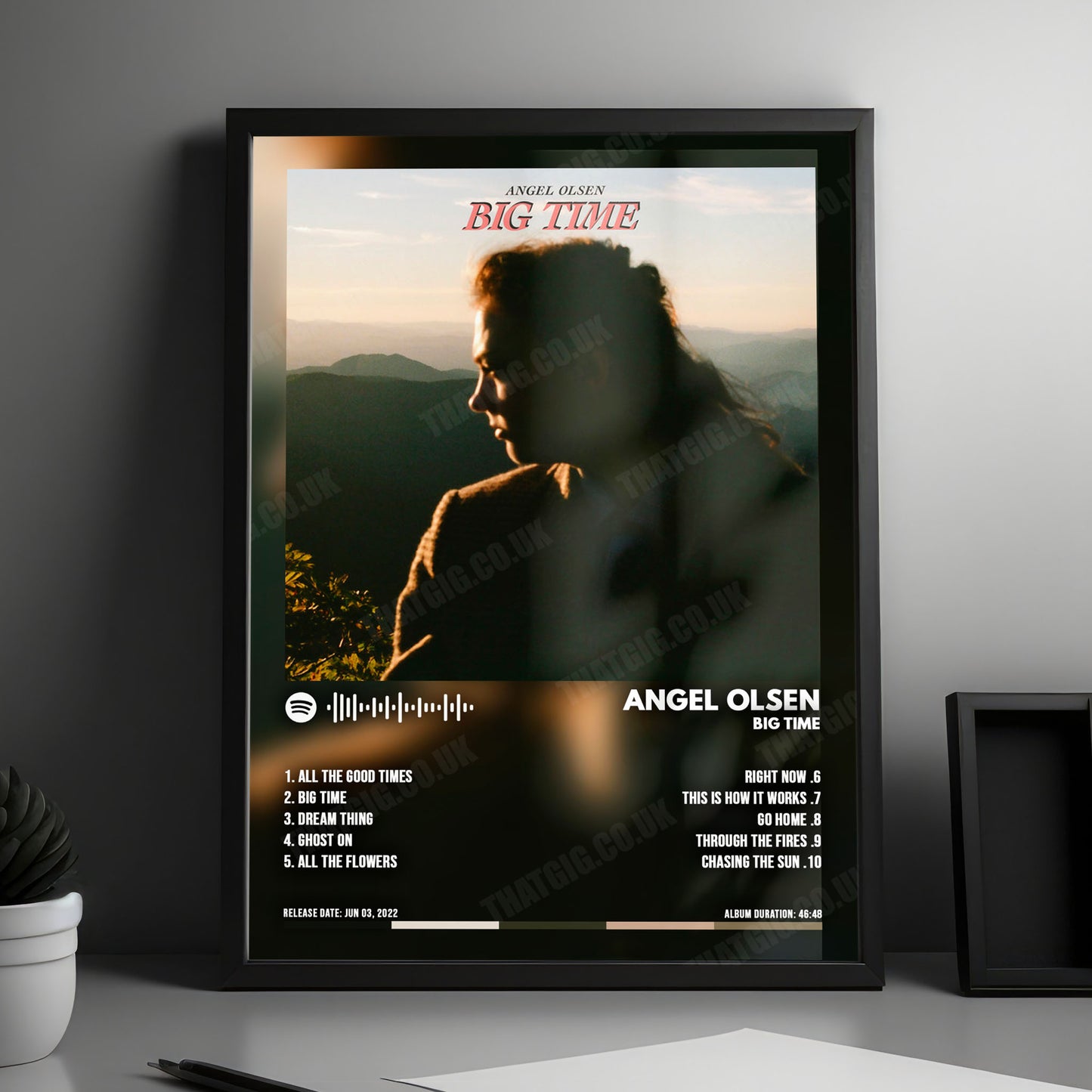 Angel Olsen "Big Time" Album Cover Poster - with Complete Tracklist