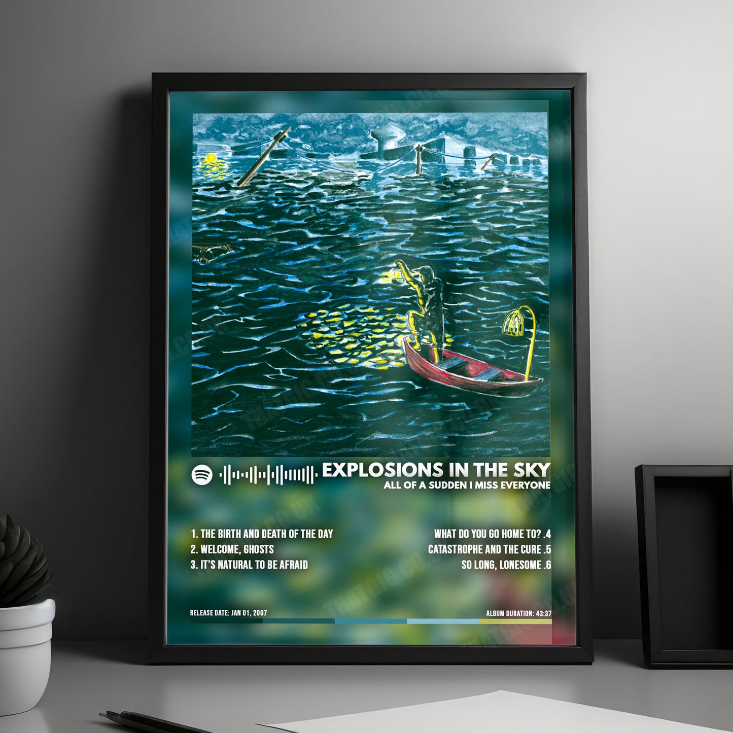 Explosions in the Sky "All of a Sudden I Miss Everyone" Album Cover Poster - with Complete Tracklist