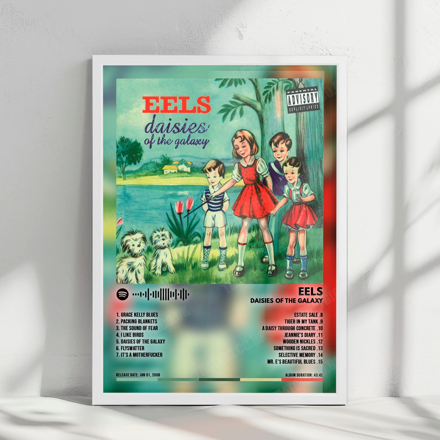 Eels "Daisies Of The Galaxy" Album Cover Poster - with Complete Tracklist