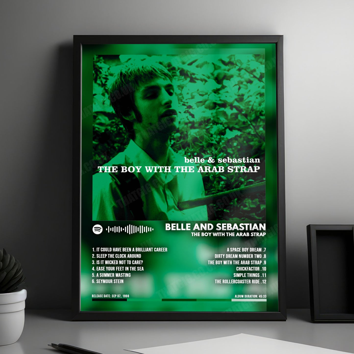 Belle and Sebastian "The Boy With the Arab Strap" Album Cover Poster - with Complete Tracklist