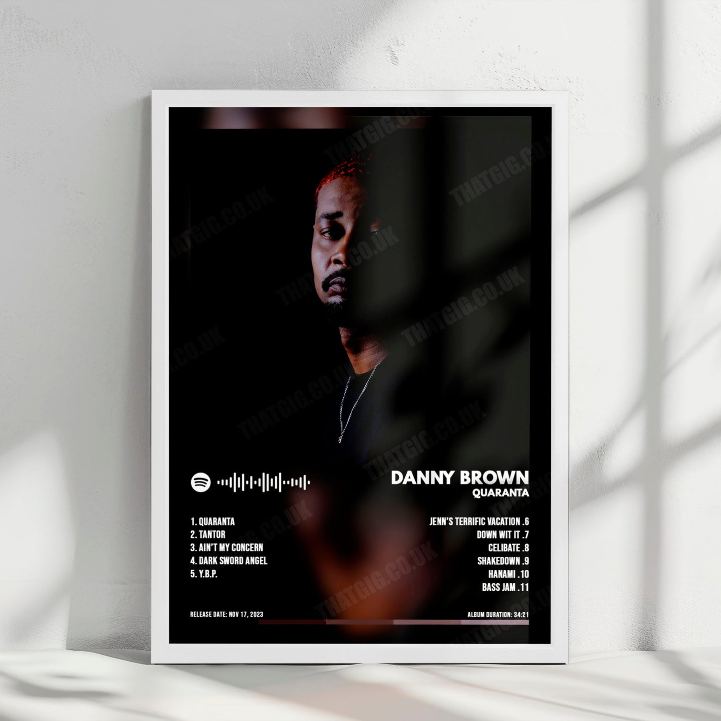 Danny Brown "Quaranta" Album Cover Poster - with Complete Tracklist