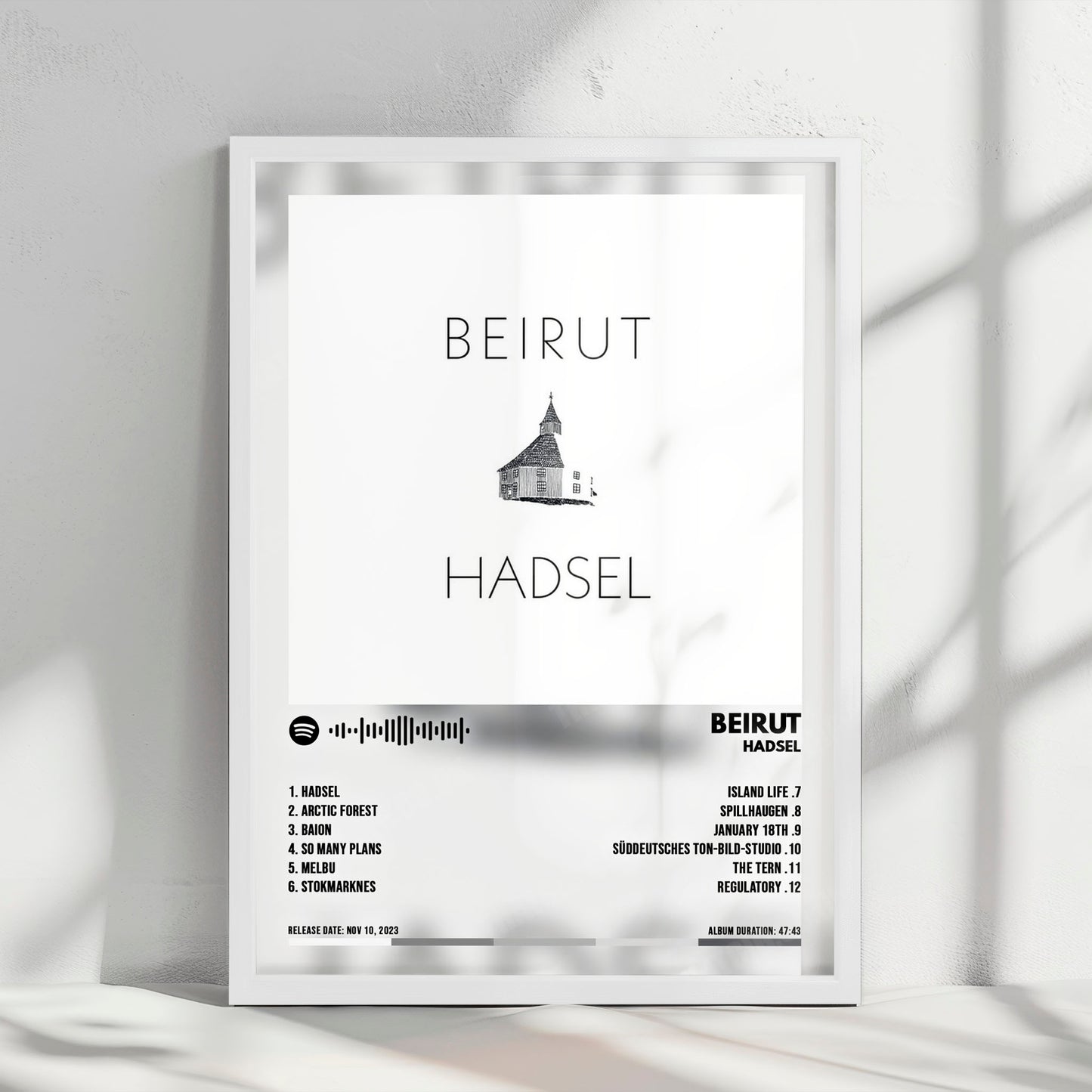 Beirut "Hadsel" Album Cover Poster - with Complete Tracklist