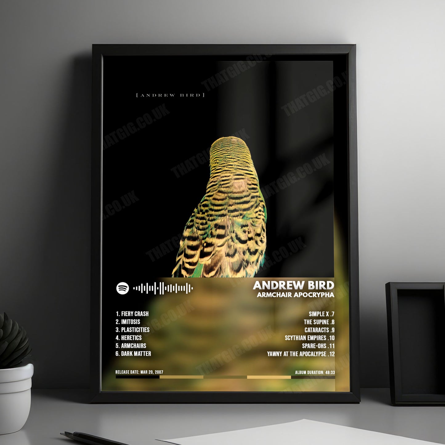 Andrew Bird "Armchair Apocrypha" Album Cover Poster - with Complete Tracklist