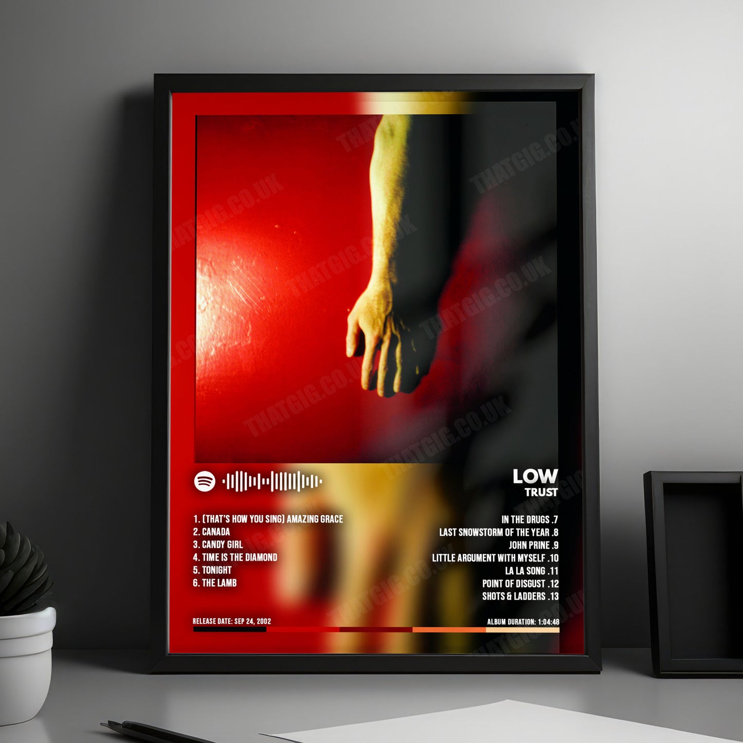 Low "Trust" Album Cover Poster - with Complete Tracklist