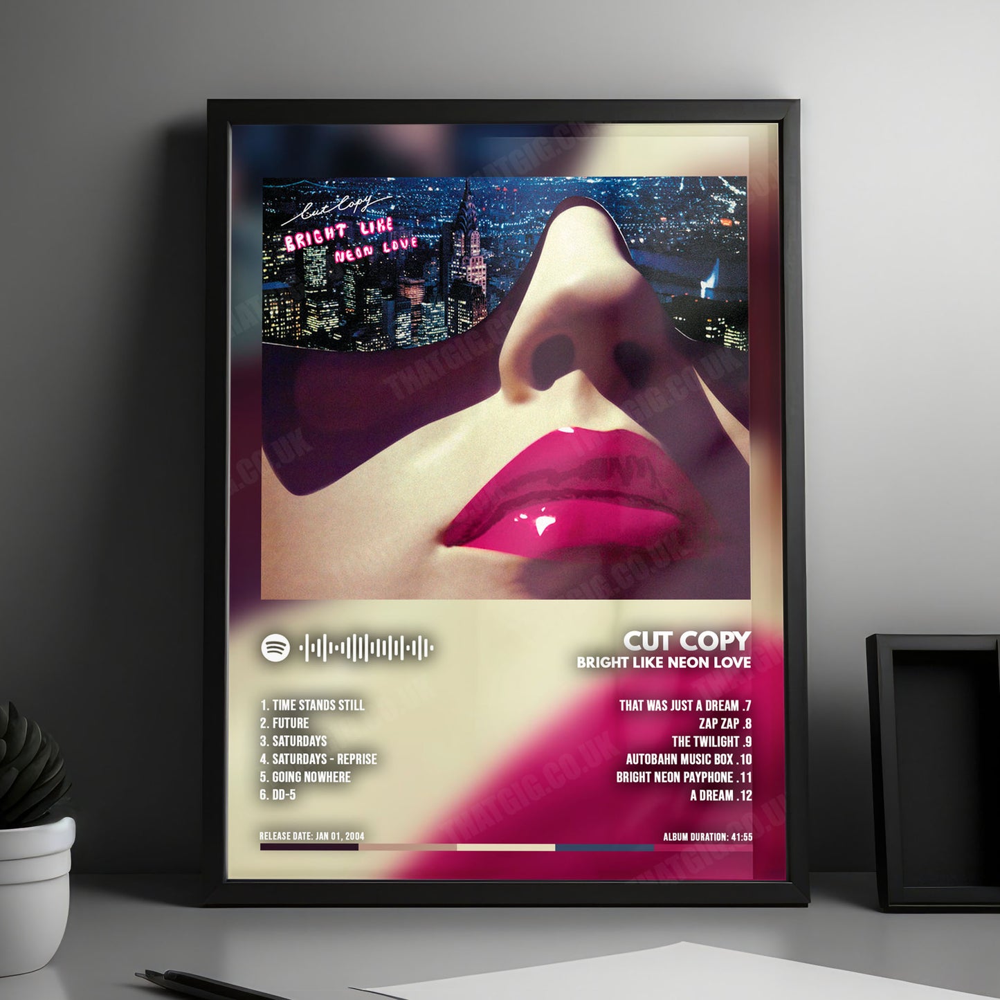 Cut Copy "Bright Like Neon Love" Album Cover Poster - with Complete Tracklist