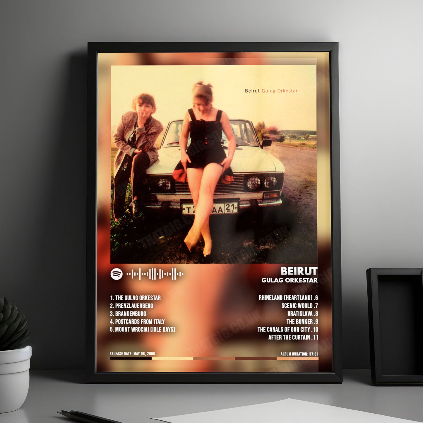 Beirut "Gulag Orkestar" Album Cover Poster - with Complete Tracklist