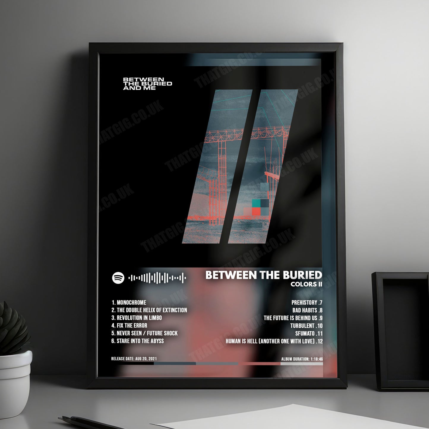 Between the Buried and Me "Colors II" Album Cover Poster - with Complete Tracklist